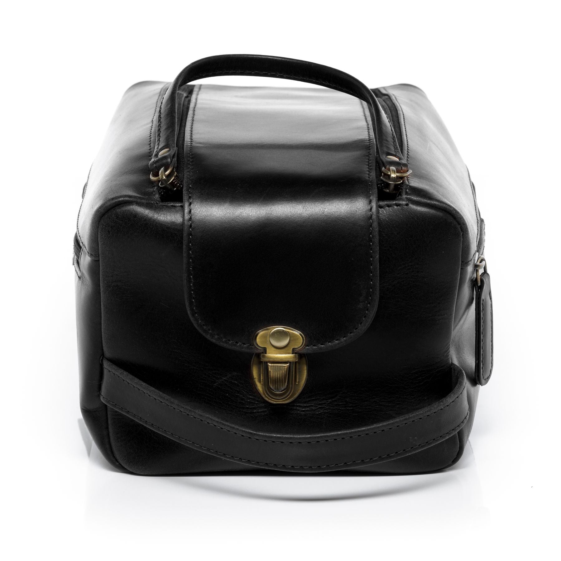 FERGÉ Kulturtasche Leder PARIS braun Kulturbeutel 48158