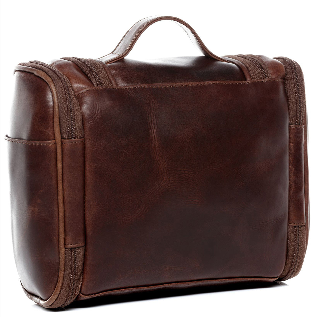 Leder Kulturtasche THEO Naturleder hellbraun