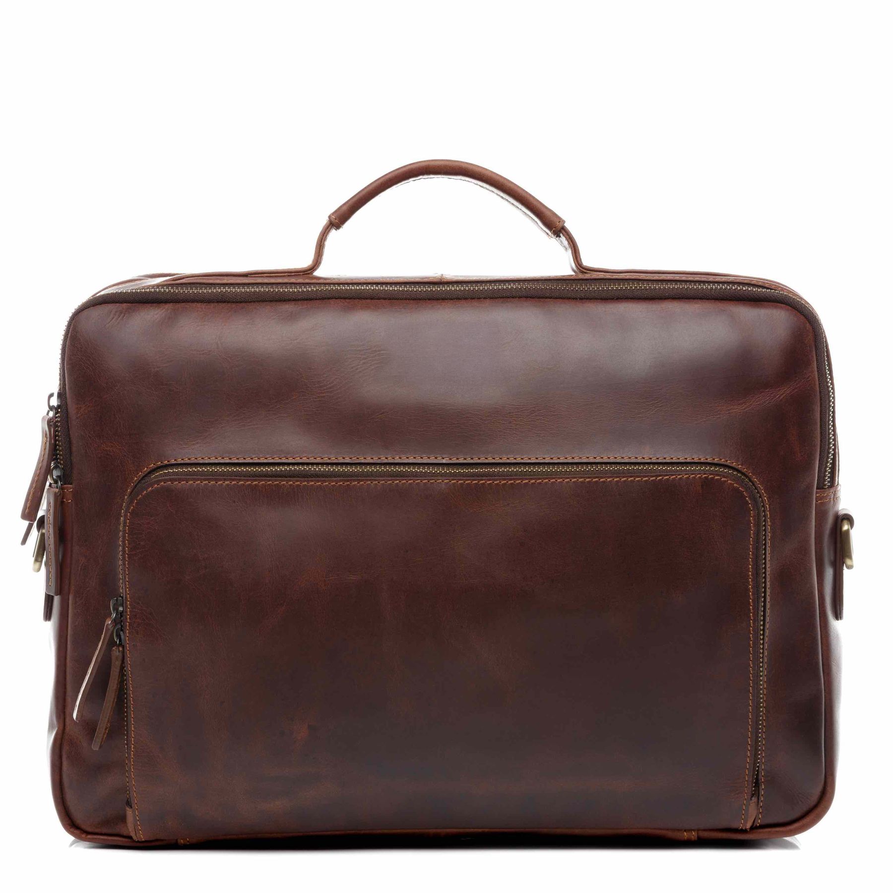 FERGÉ Laptoptasche Leder CLEMENT braun 15" Businesstasche 48438