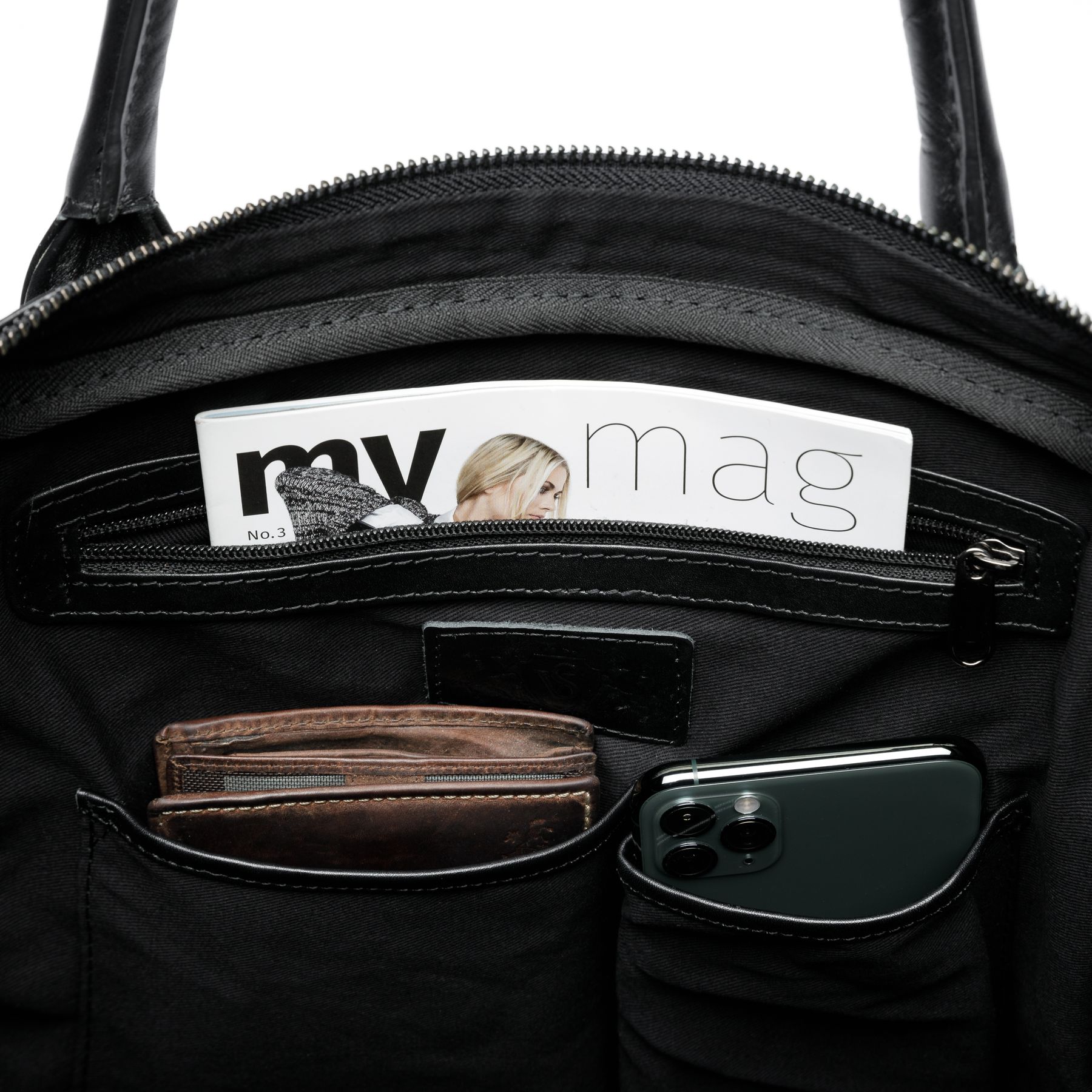 FERGÉ Laptoptasche Leder PARIS braun 15" 48592