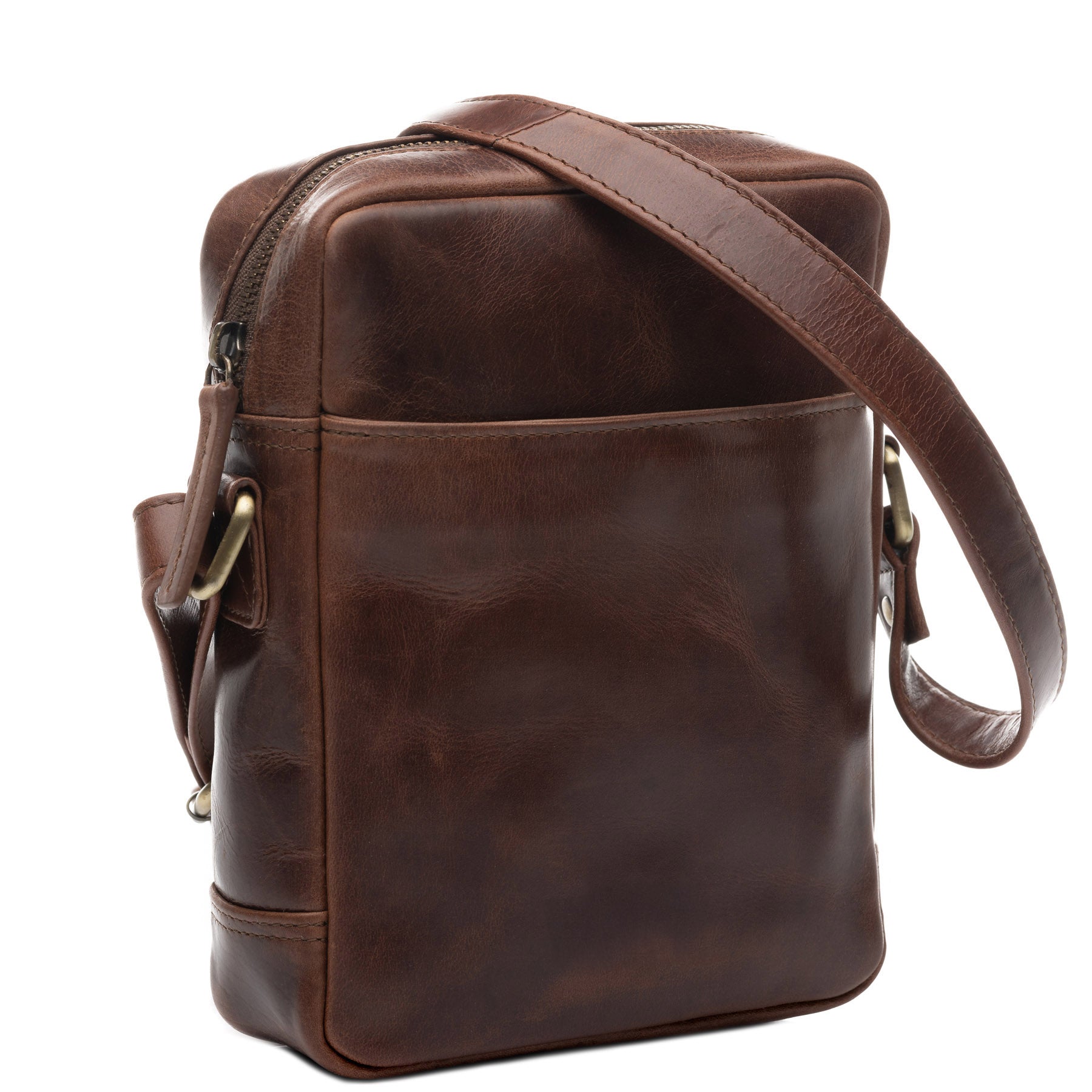 FERGÉ Messenger bag Leder DUBLIN braun Umhängetasche 48509