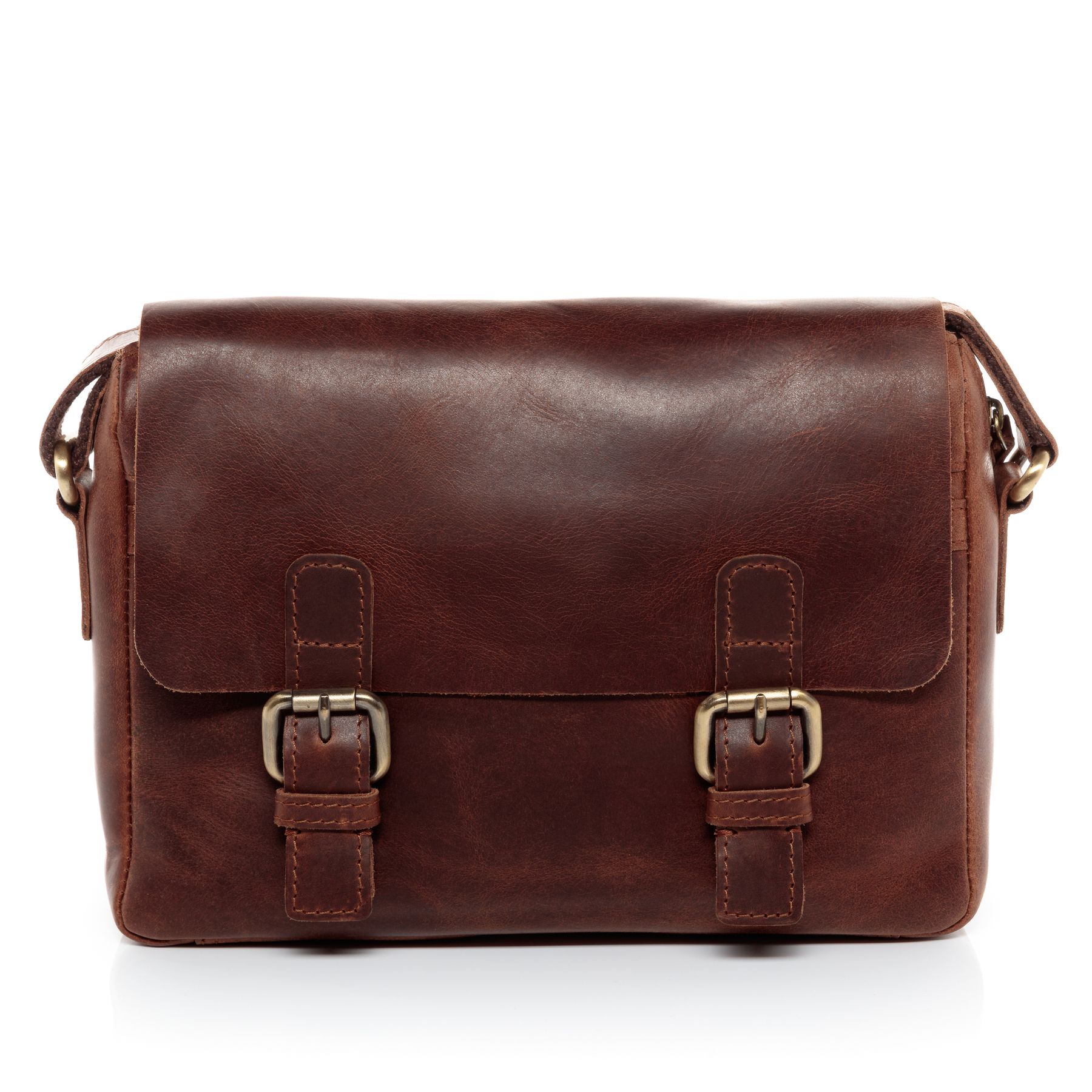 FERGÉ Messenger bag Leder YALE braun Schultertasche 48307