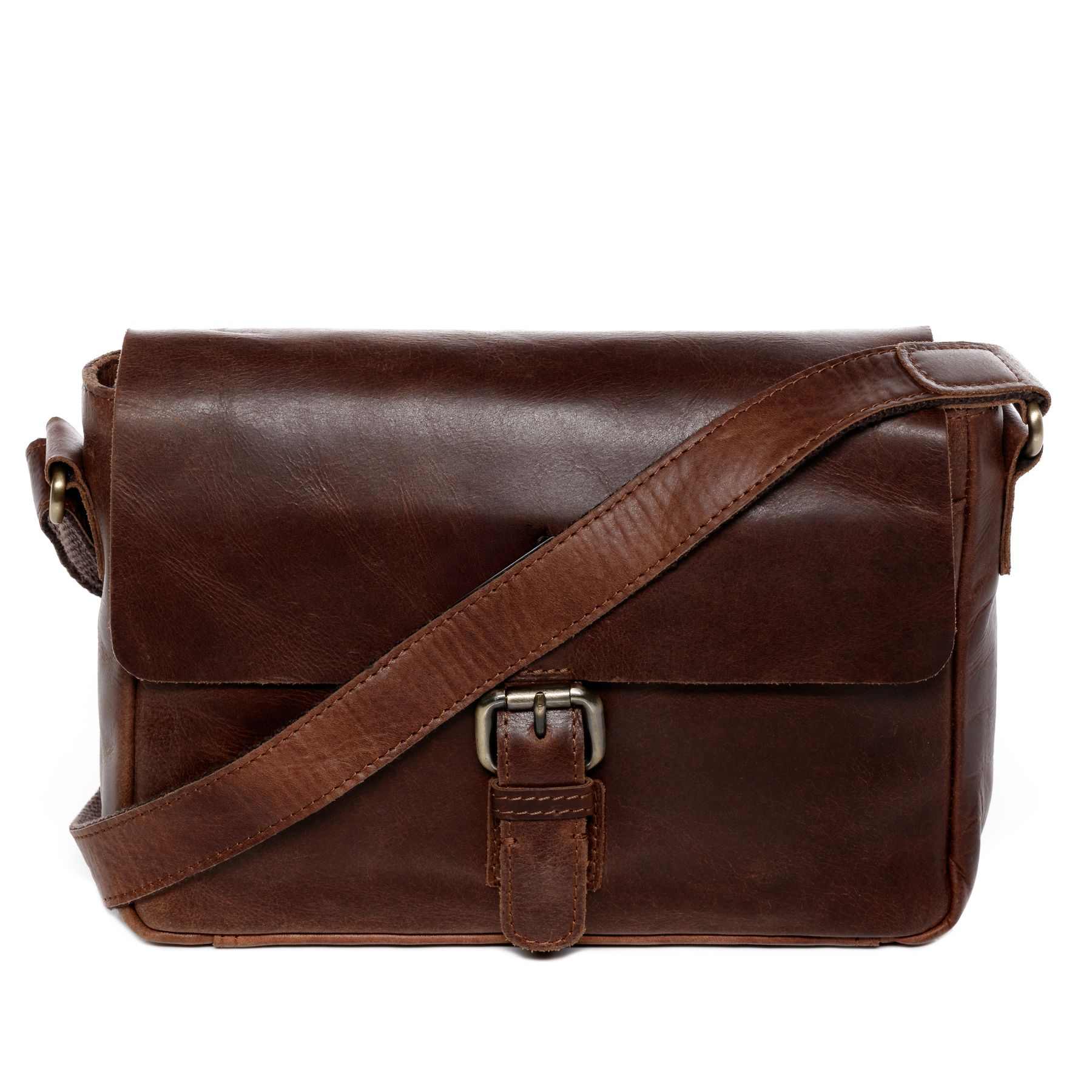 FERGÉ Messenger bag Leder YALE braun Umhängetasche 48283