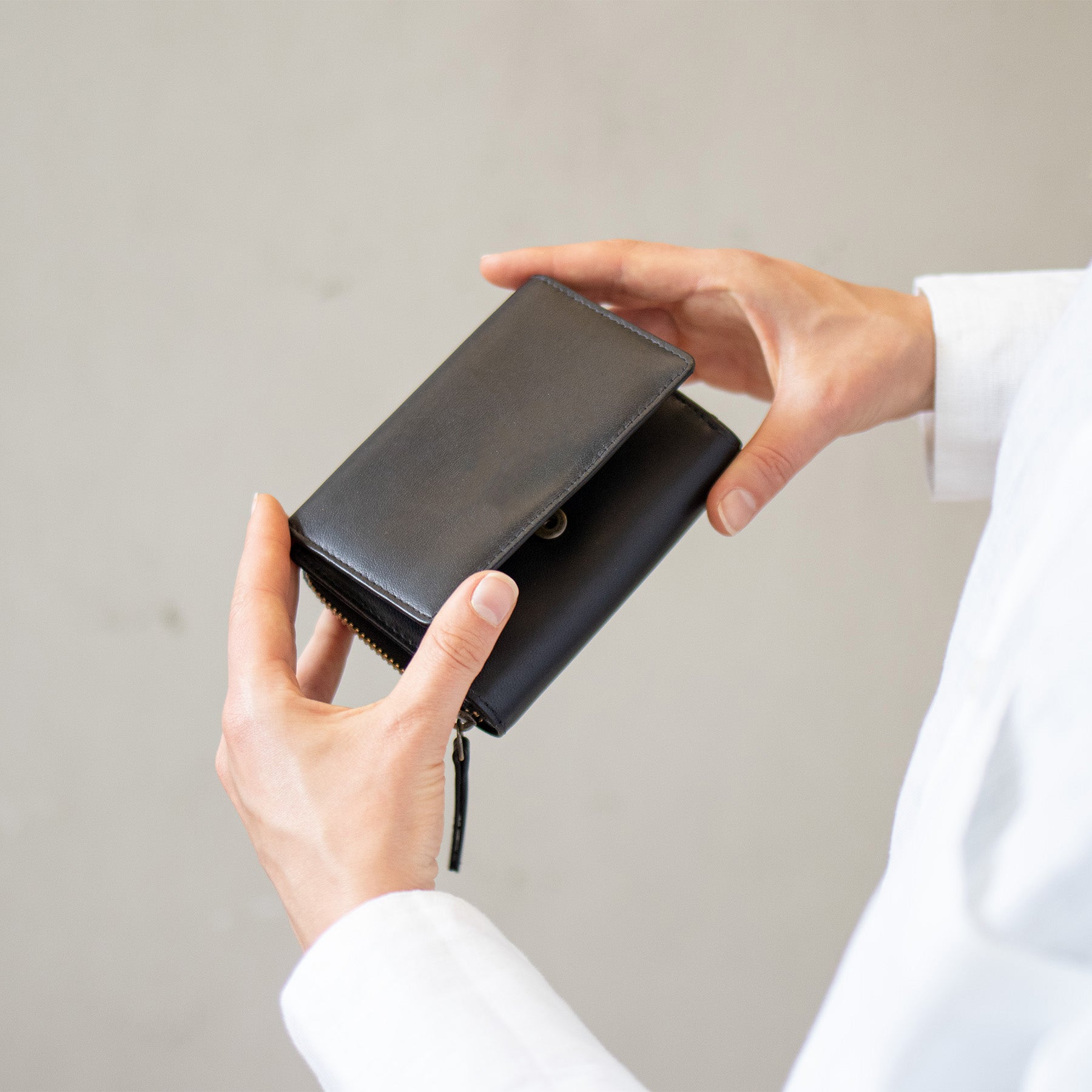 FERGÉ Geldbörse Leder AVA schwarz Geldbeutel 48558