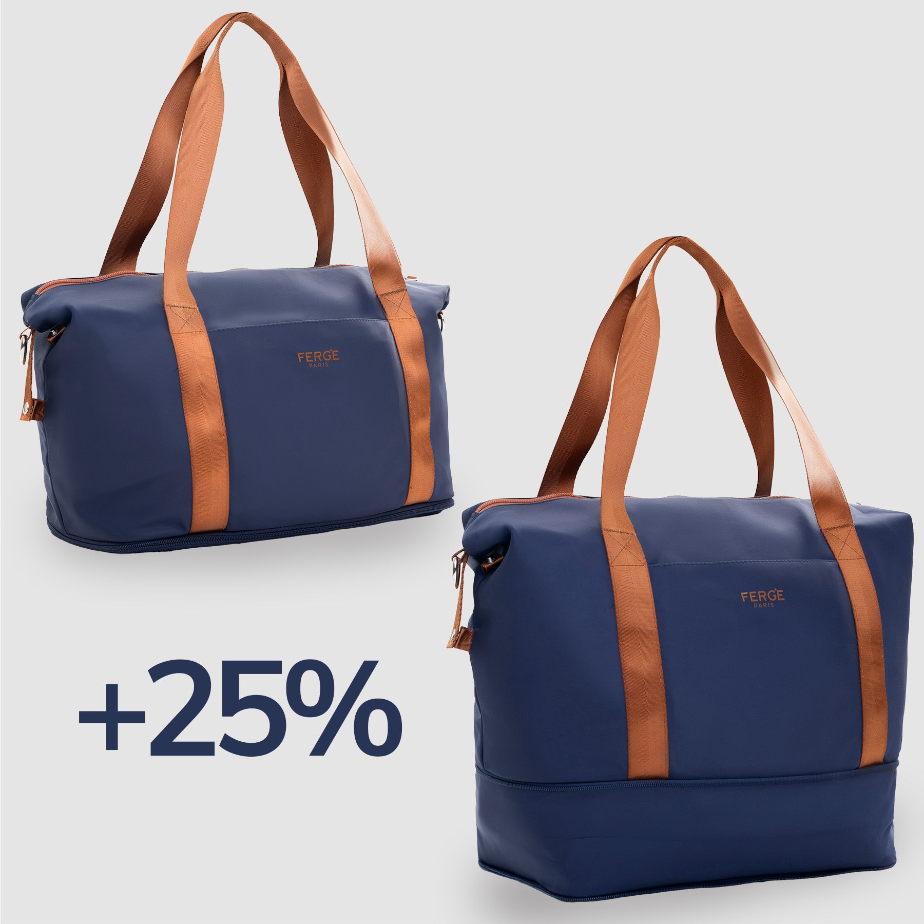 FERGÉ Reisetasche MILANO Handgepäck in blau, schwarz 22