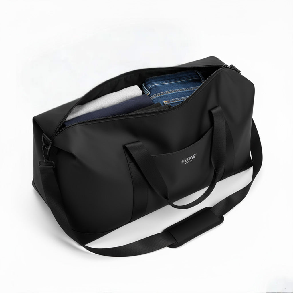 FERGÉ Reisetasche MILANO Handgepäck in schwarz schwarz gepackt 6300