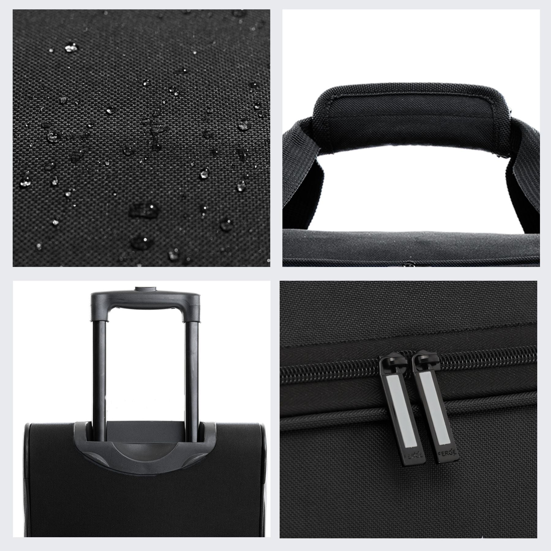 FERGÉ Reisetasche mit Schuhfach und Trolley 46964