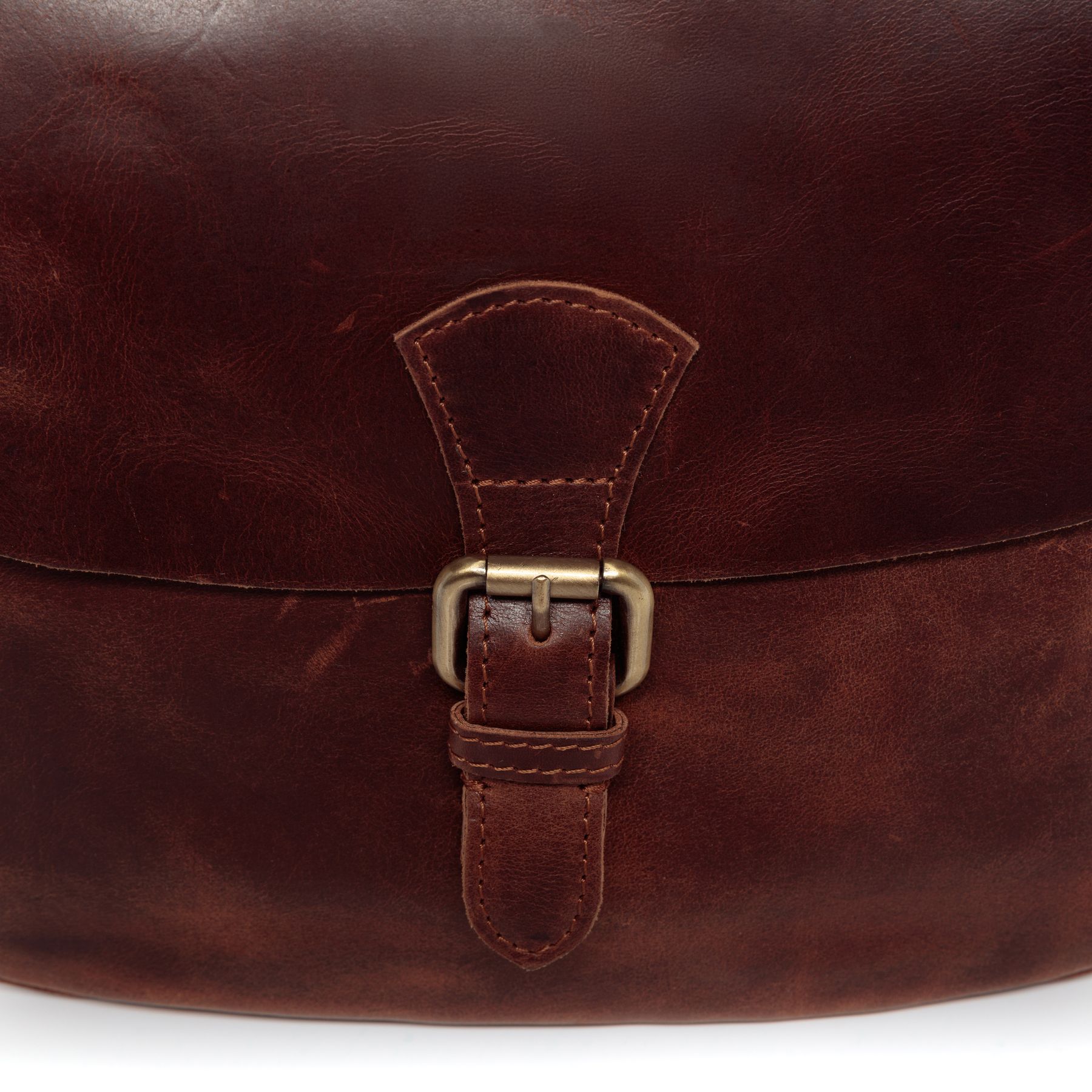 FERGÉ Schultertasche Leder YALE braun Handtasche Leder 48317