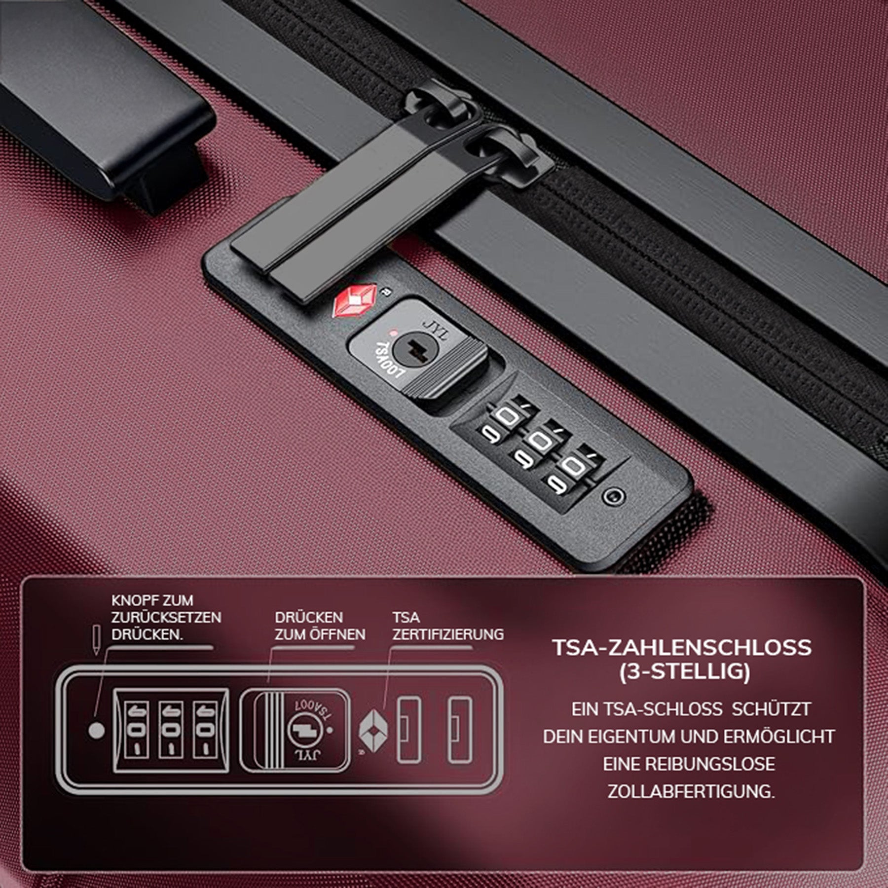 FERGÉ XL Koffer CANNES graphite Hartschalenkoffer Trolley 48994