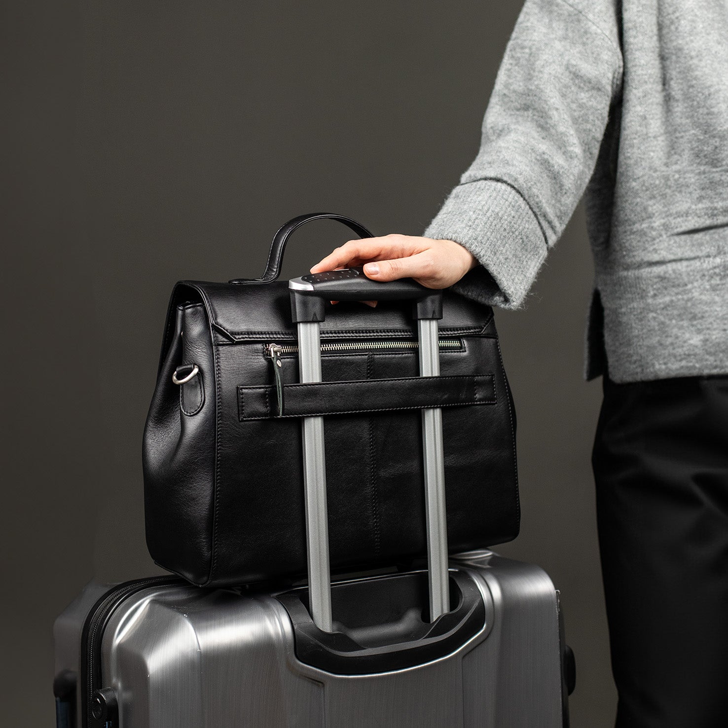 FEYNSINN BERLIN Businesstasche Leder ELLEN schwarz 44329