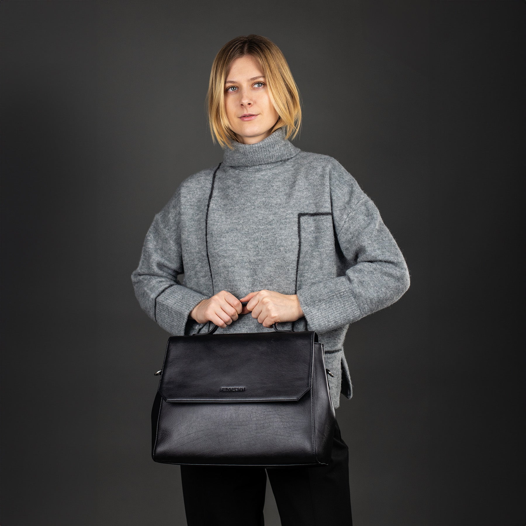 FEYNSINN BERLIN Businesstasche Leder ELLEN schwarz 44330