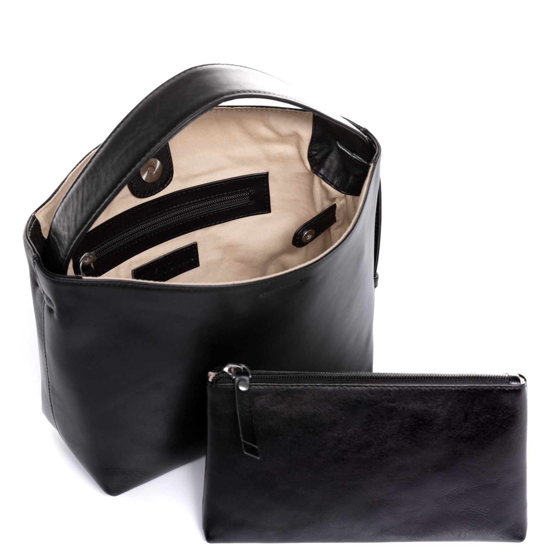 FEYNSINN BERLIN Hobo Bag Leder FINJA schwarz 41810