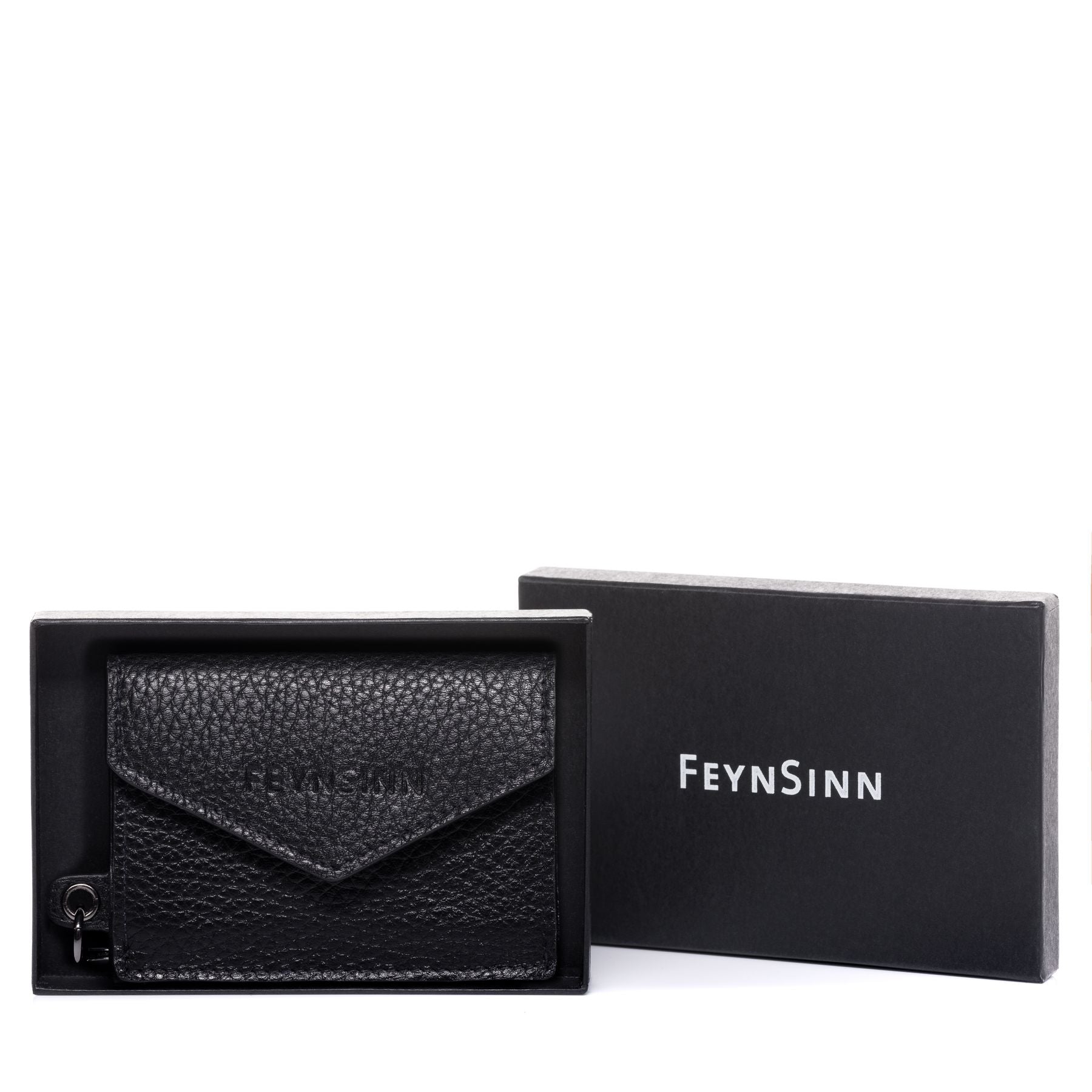 FEYNSINN BERLIN Kartenhalter Leder klein NOVA schwarz 41870
