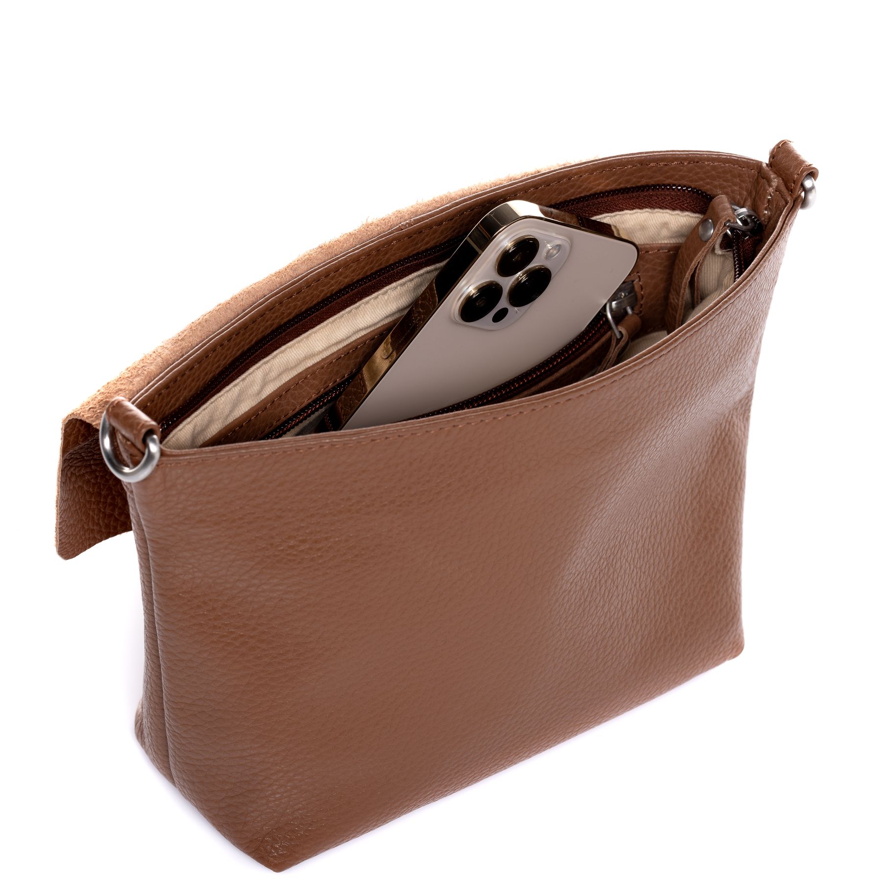 FEYNSINN BERLIN Schultertasche Leder & Umhängetasche Leder klein LIVA schwarz 41849