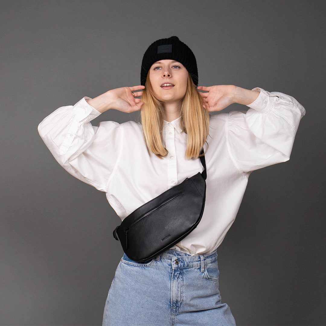 FEYNSINN BERLIN Hüfttasche & Umhängetasche Leder NORI schwarz 36803