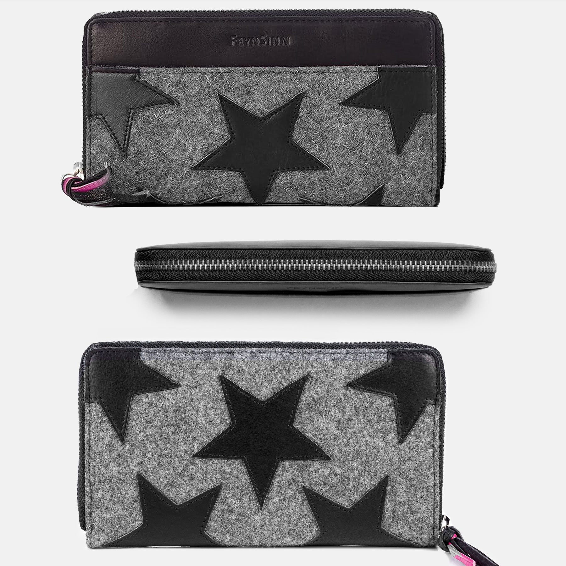 Geldbeutel-Leder-schwarz-grau-7-Seiten