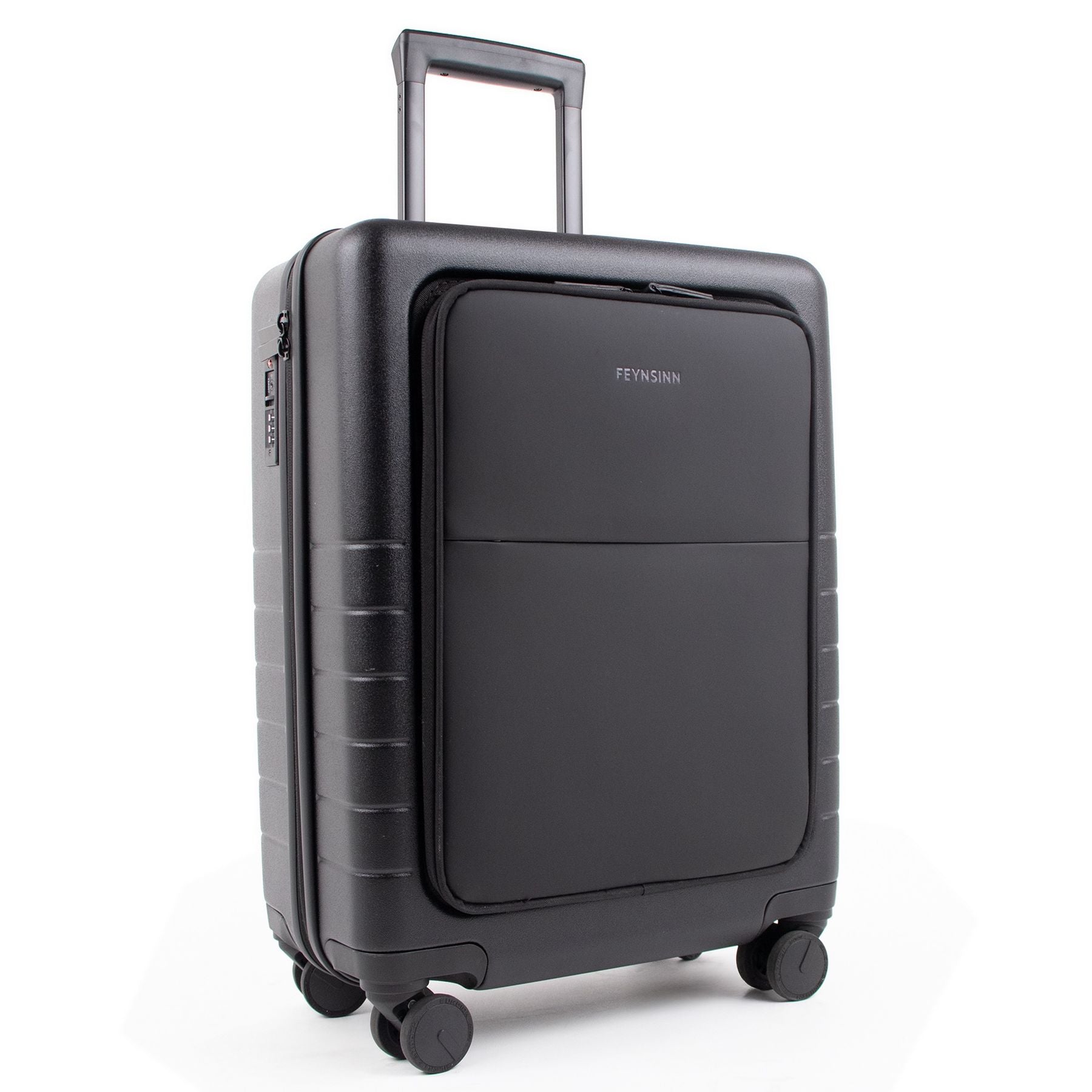 FEYNSINN carry-on suitcase RYKER with front compartment black beige olive travel suitcase cabin trolley hard shell 4 wheels
