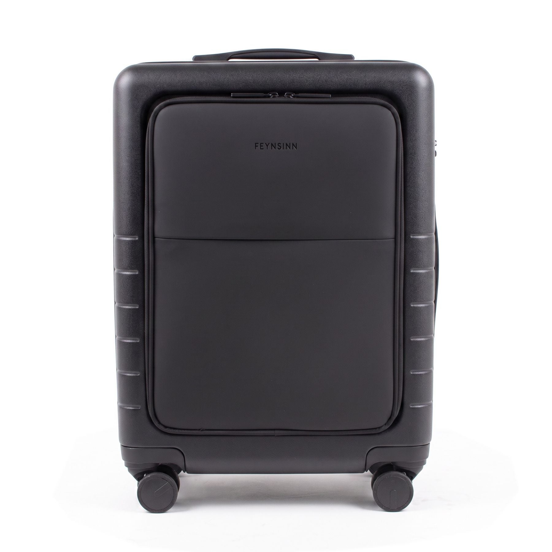 FEYNSINN carry-on suitcase RYKER with front compartment black beige olive travel suitcase cabin trolley hard shell 4 wheels
