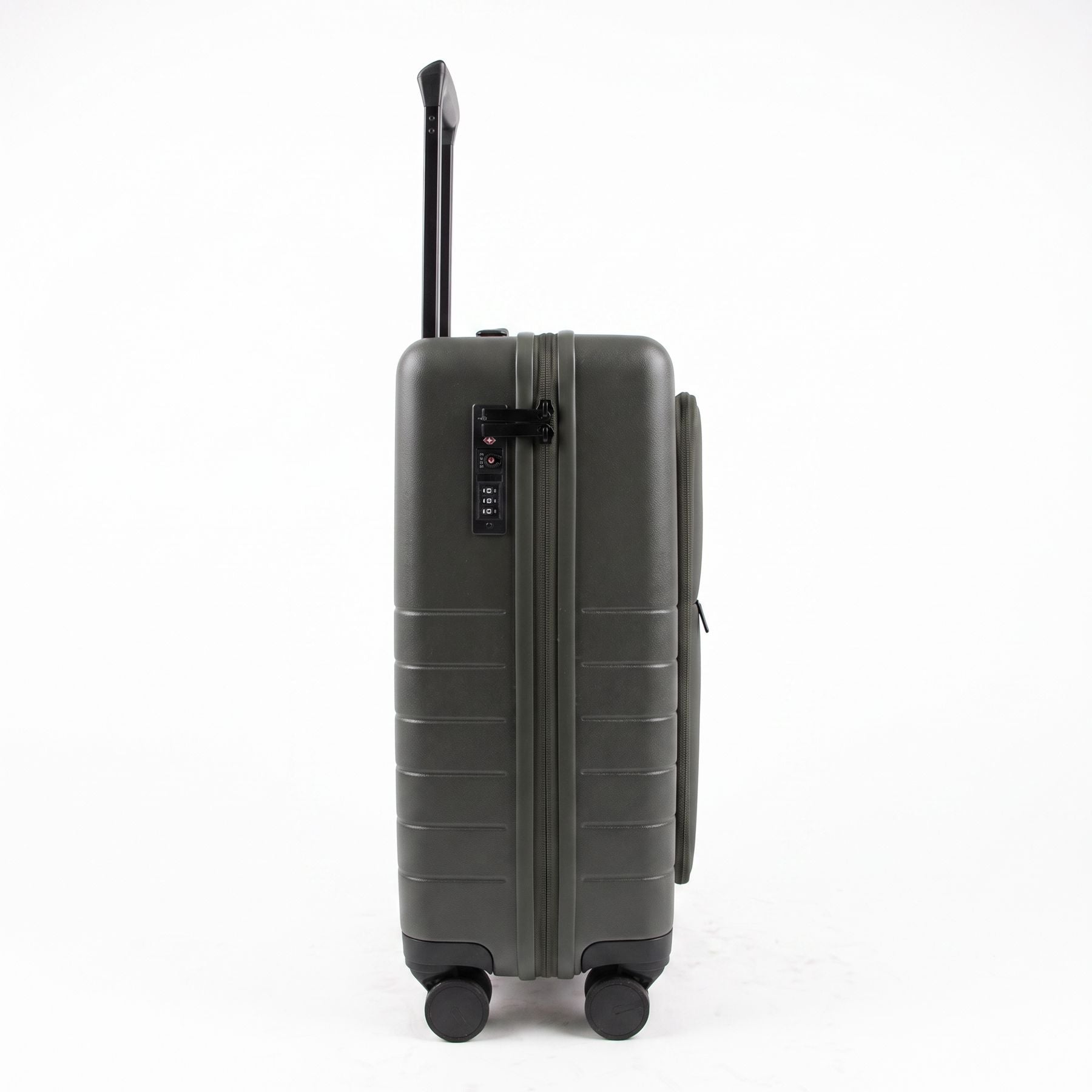 FEYNSINN carry-on suitcase RYKER with front compartment black beige olive travel suitcase cabin trolley hard shell 4 wheels