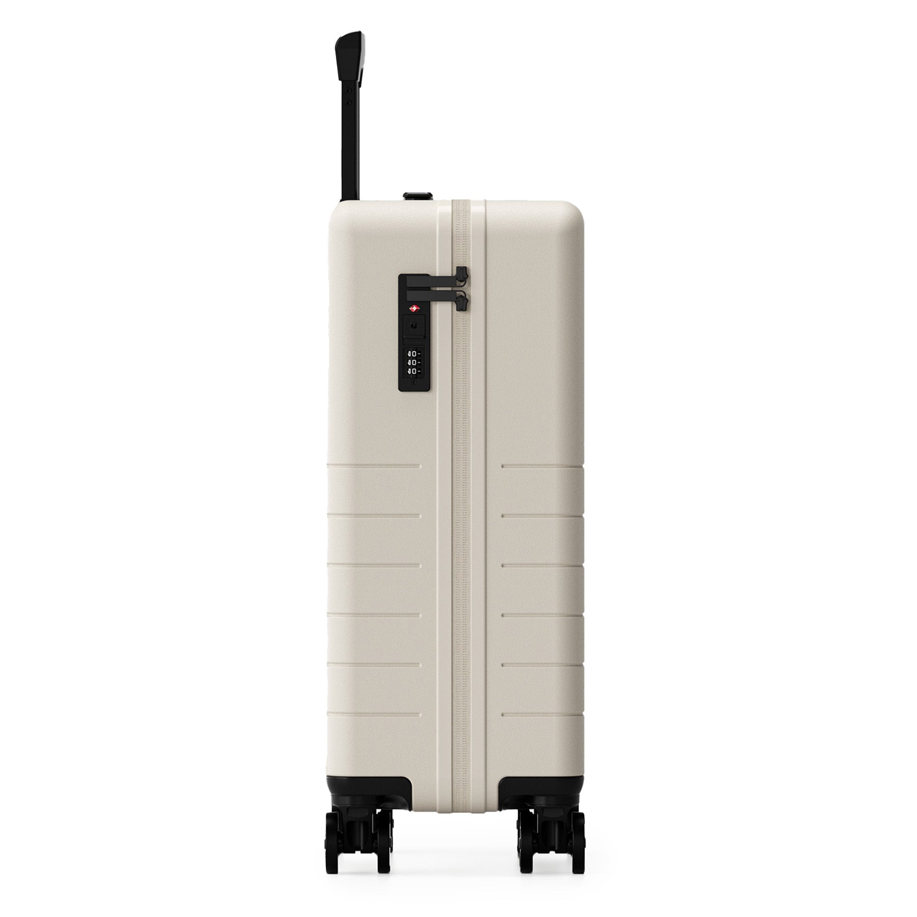 FEYNSINN Handgepäck-Koffer RYKER mit Frontfach schwarz beige olive Reisekoffer Kabinen-Trolley Hartschale 4 Rollen 50702