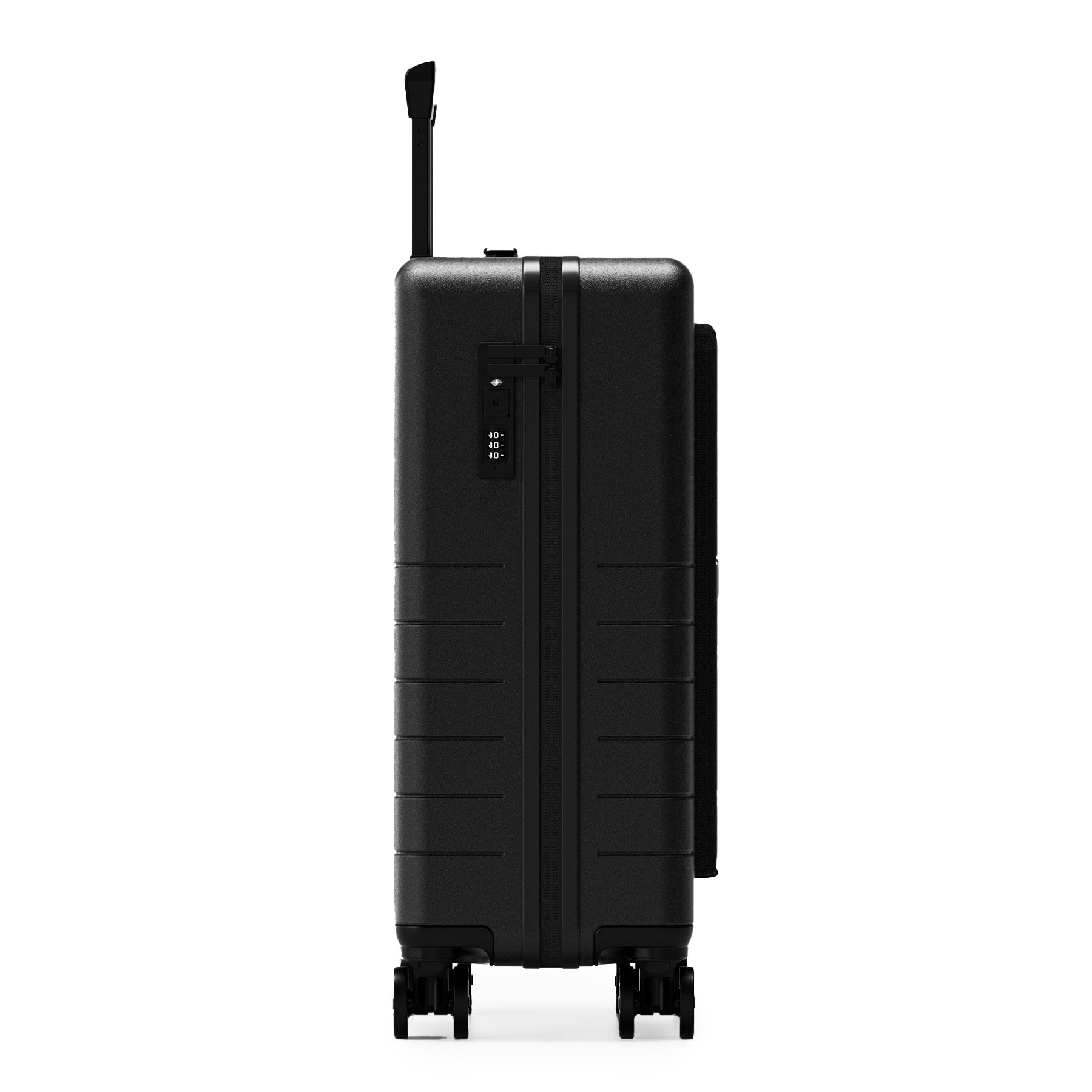 FEYNSINN Handgepäck-Koffer RYKER mit Frontfach schwarz beige olive Reisekoffer Kabinen-Trolley Hartschale 4 Rollen 50689