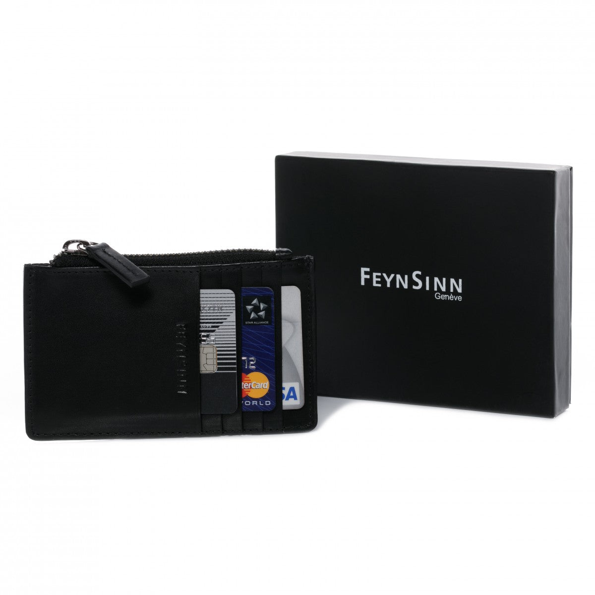 FEYNSINN BERLIN Kartenhalter Leder RIGA schwarz 12561