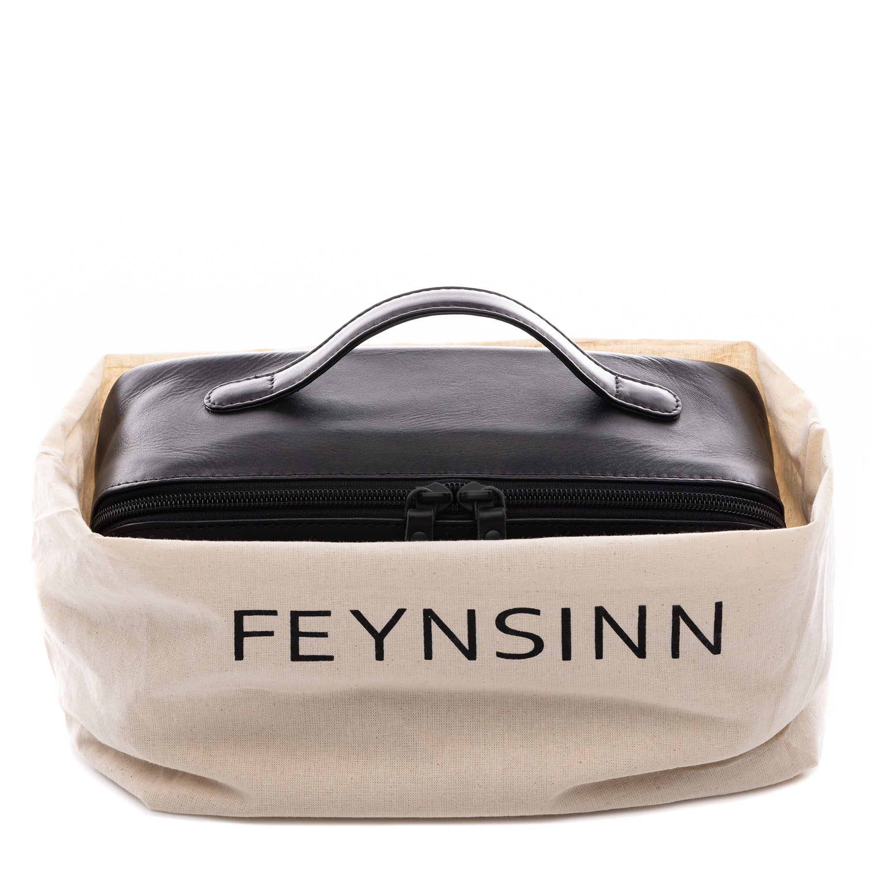 FEYNSINN Kulturtasche Leder BO schwarz Kulturbeutel 44303