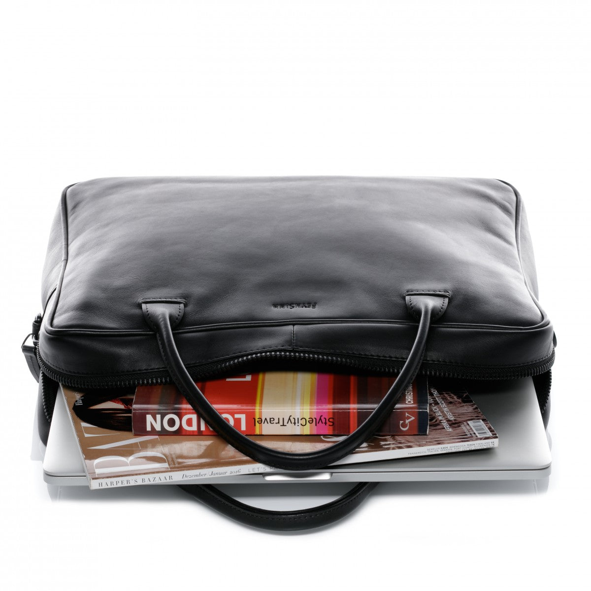 FEYNSINN BERLIN Laptoptasche Leder FINN schwarz 12358