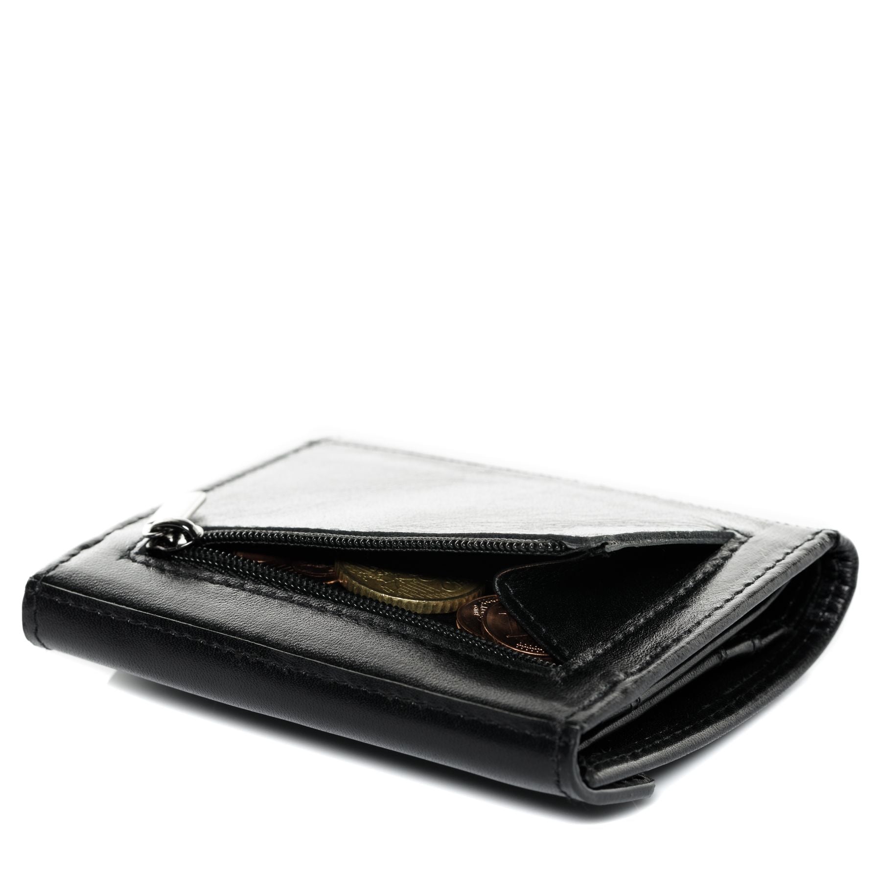 FEYNSINN BERLIN Damen Geldbeutel Leder - XS - KIMI schwarz 28100