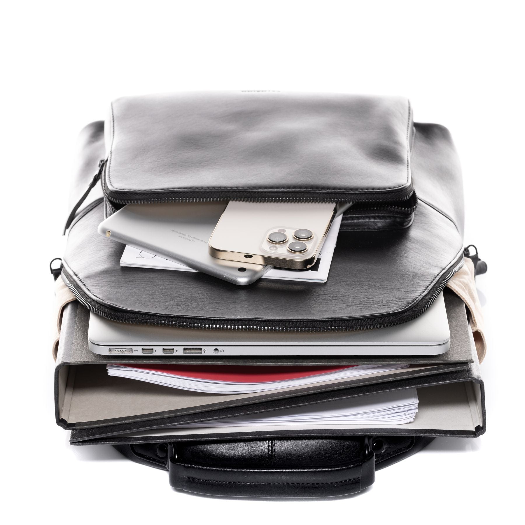 FEYNSINN Rucksack Leder NELLA schwarz 13" Backpack 46607