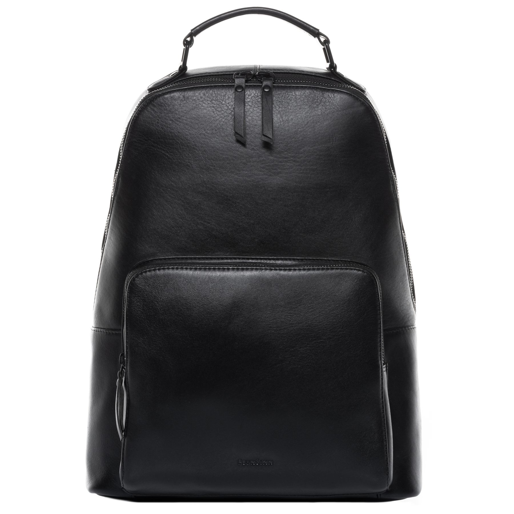 black leather look backpack women' FEYNSINN Backpack Leather NELLA black 13" Backpack