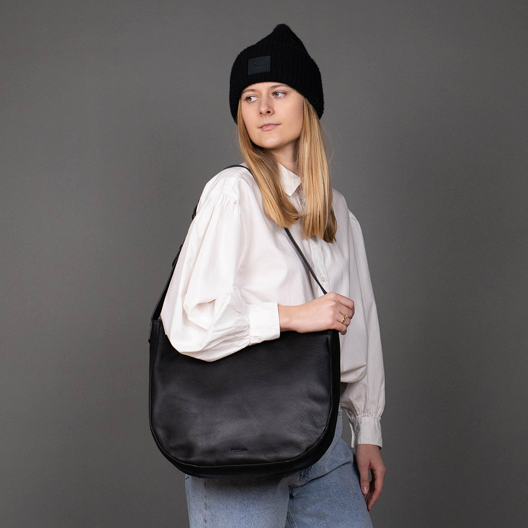 FEYNSINN BERLIN Schultertasche Leder NURI schwarz 36788