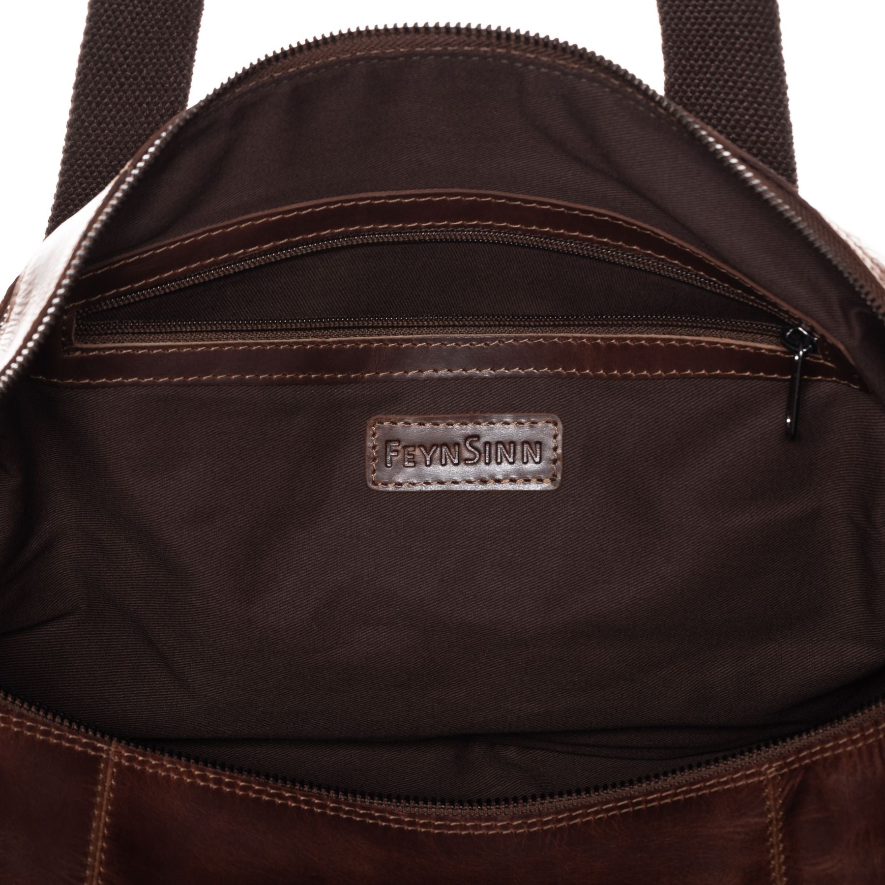 FEYNSINN BERLIN Sporttasche Leder FINLAY braun-cognac 32872