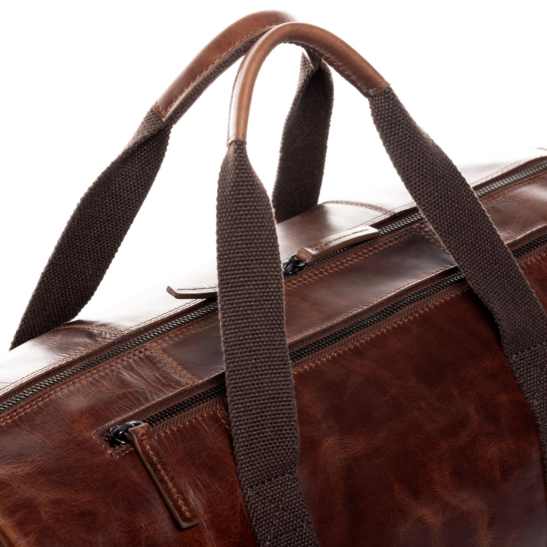 FEYNSINN BERLIN Sporttasche Leder FINLAY braun-cognac 32873