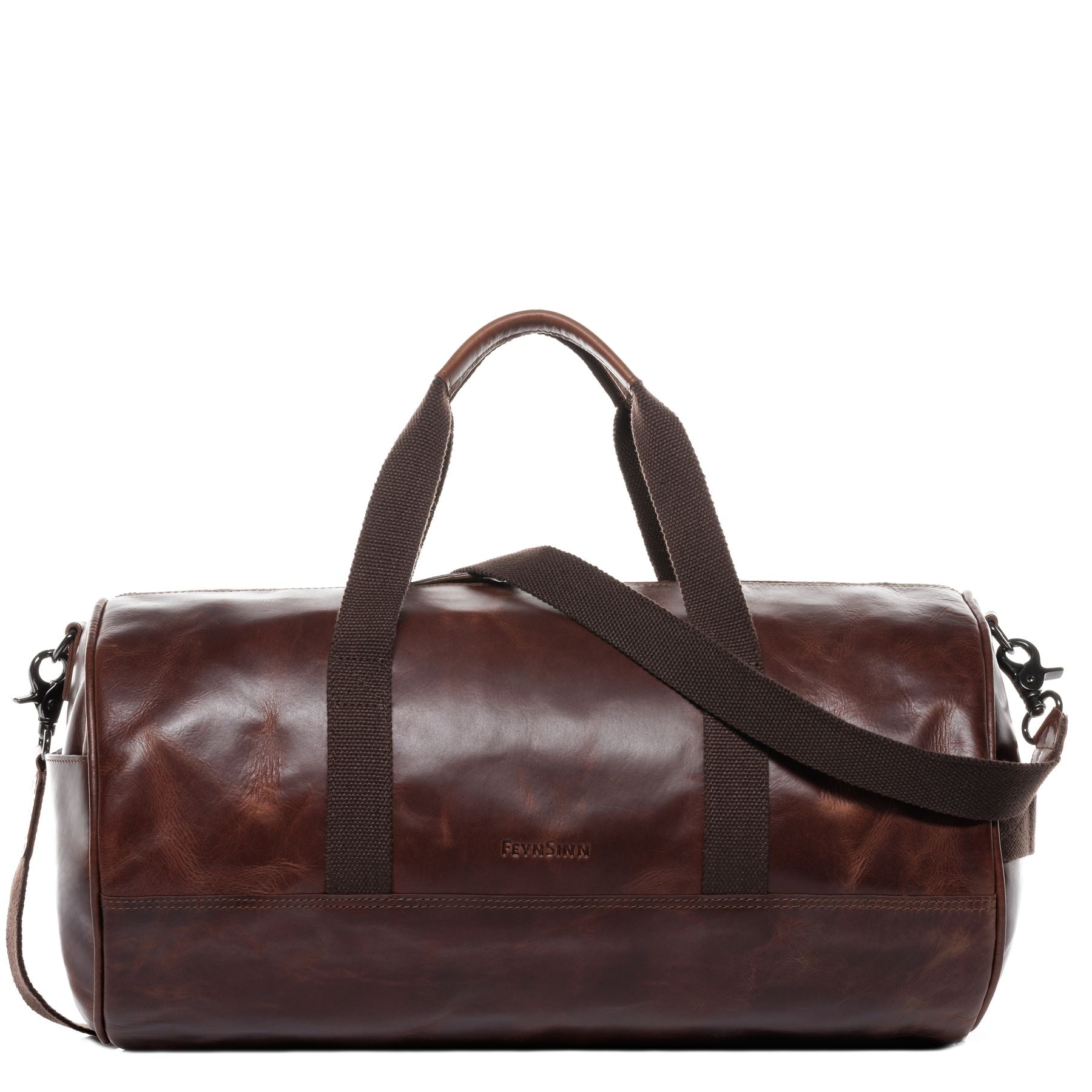 FEYNSINN BERLIN Sporttasche Leder FINLAY braun-cognac 32870