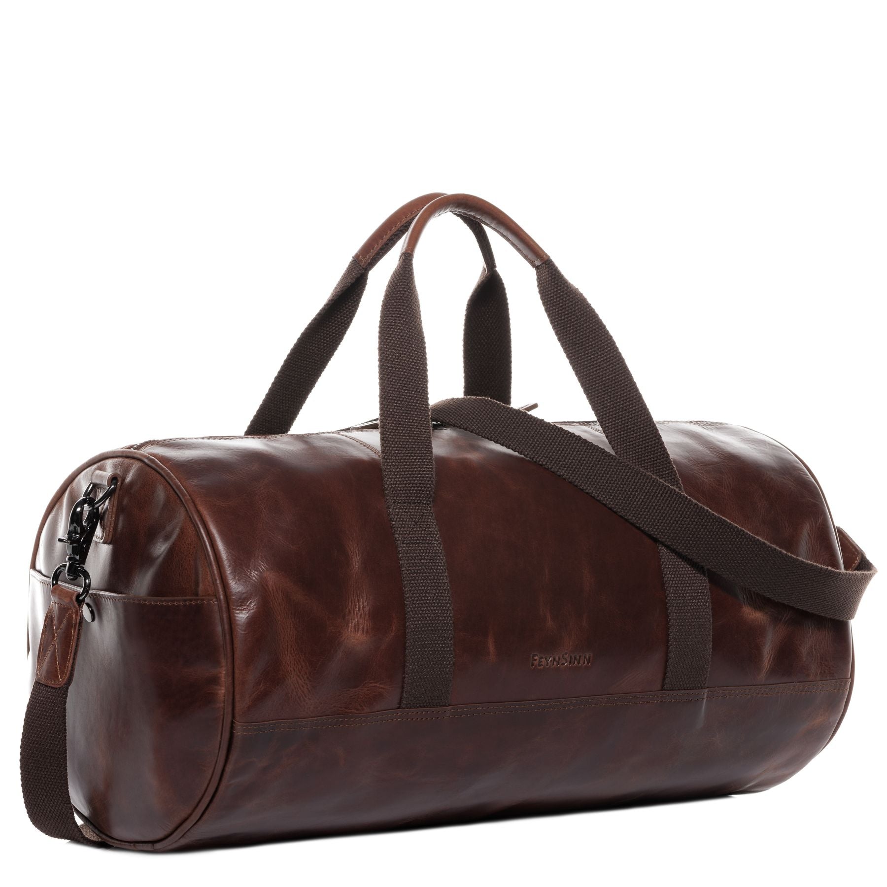FEYNSINN BERLIN Sporttasche Leder FINLAY braun-cognac 32875