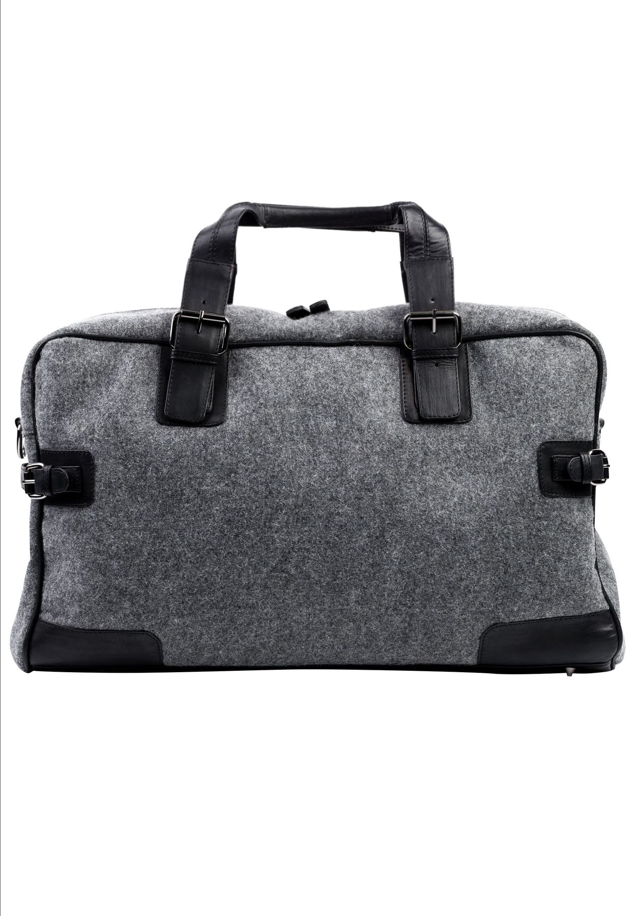 FEYNSINN BERLIN Reisetasche Weekender Leder ROBERTO schwarz-grey 28763