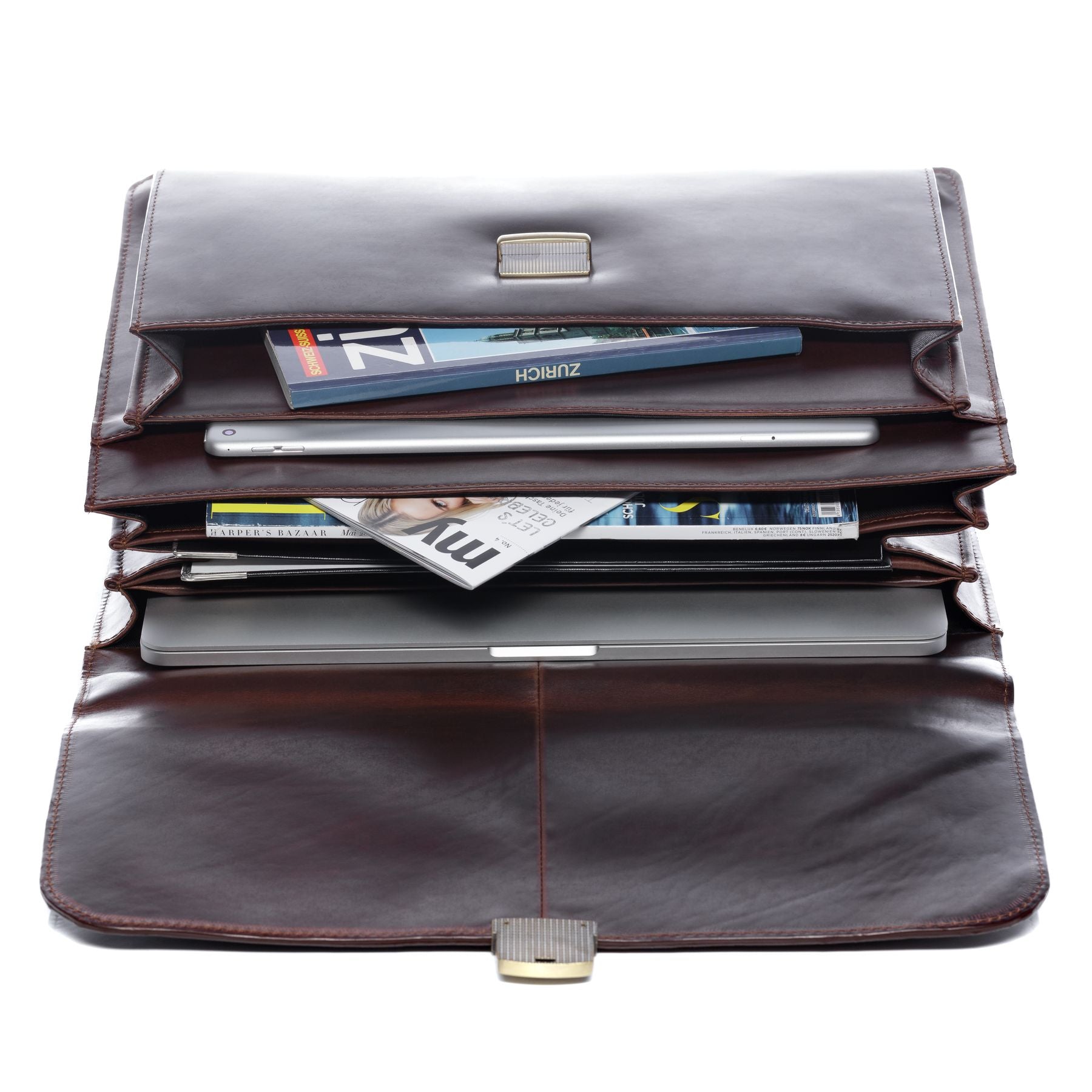 FEYNSINN BERLIN Aktentasche Leder XL EMILIO braun-cognac 16342