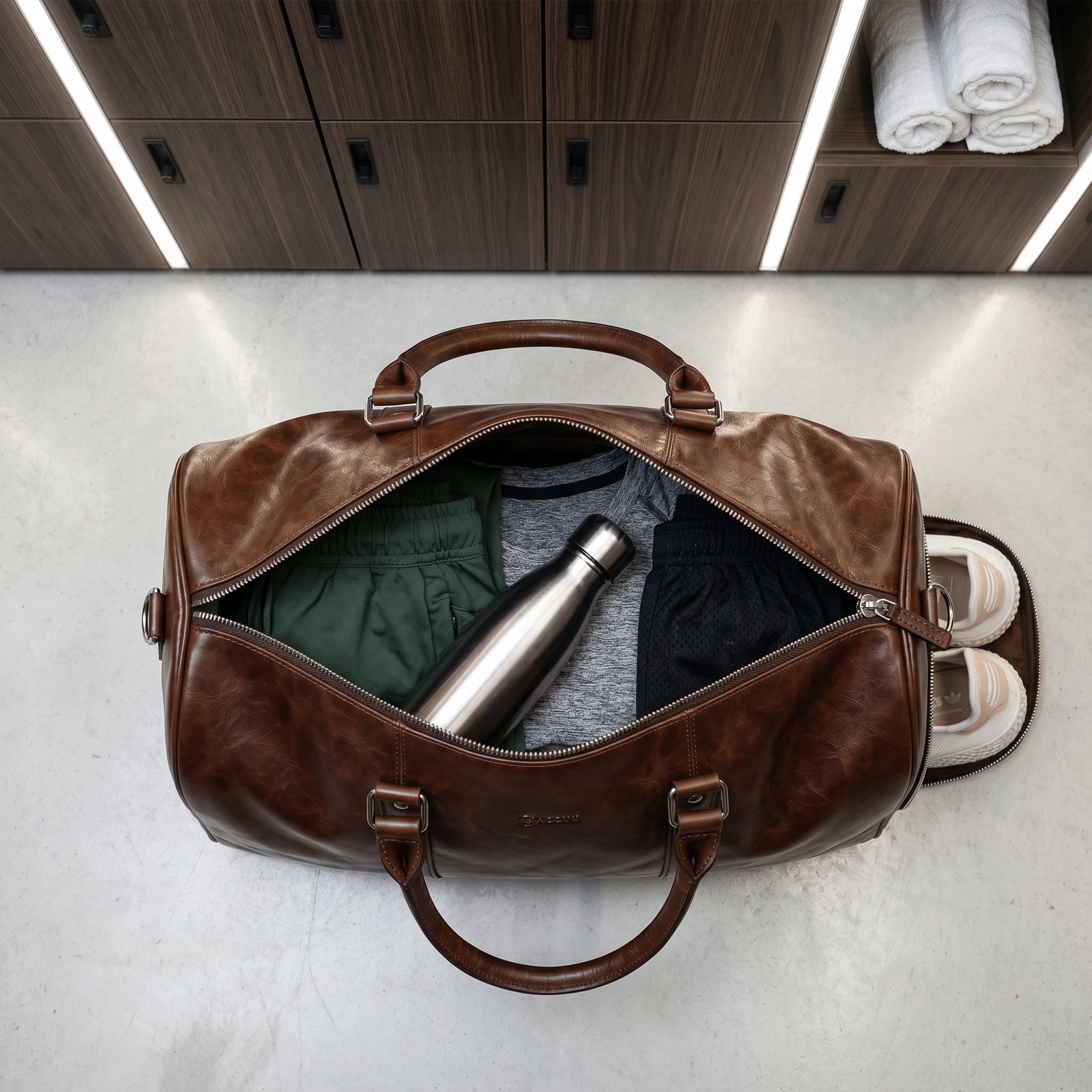 Ledertasche Sporttasche braun