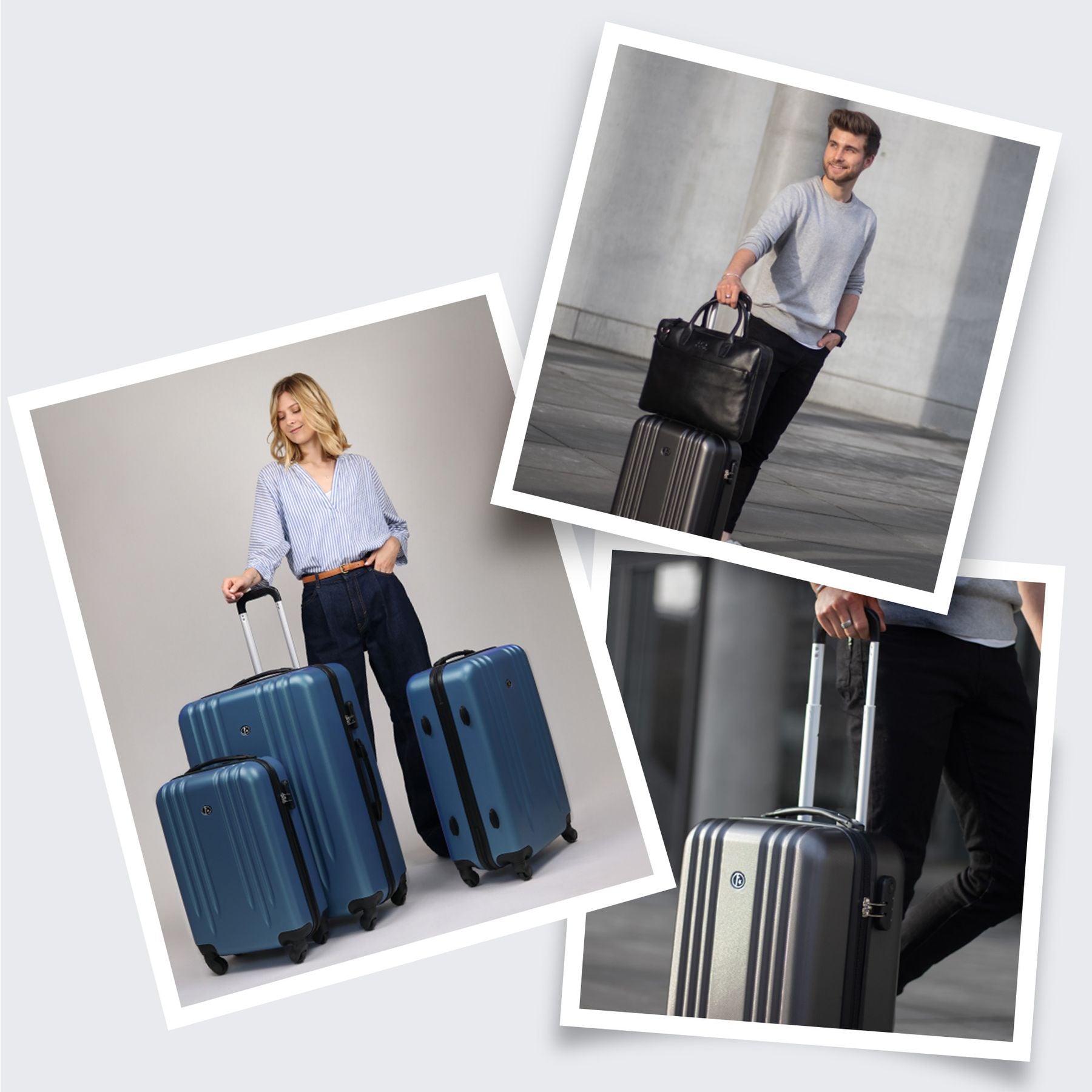 FERGÉ Kofferset 3-teilig Marseille gelb 3er Trolley Set 46877