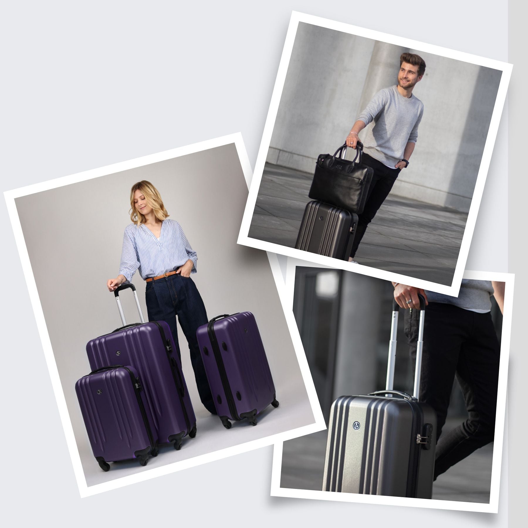 FERGÉ Kofferset 3-teilig Marseille gelb 3er Trolley Set 46881