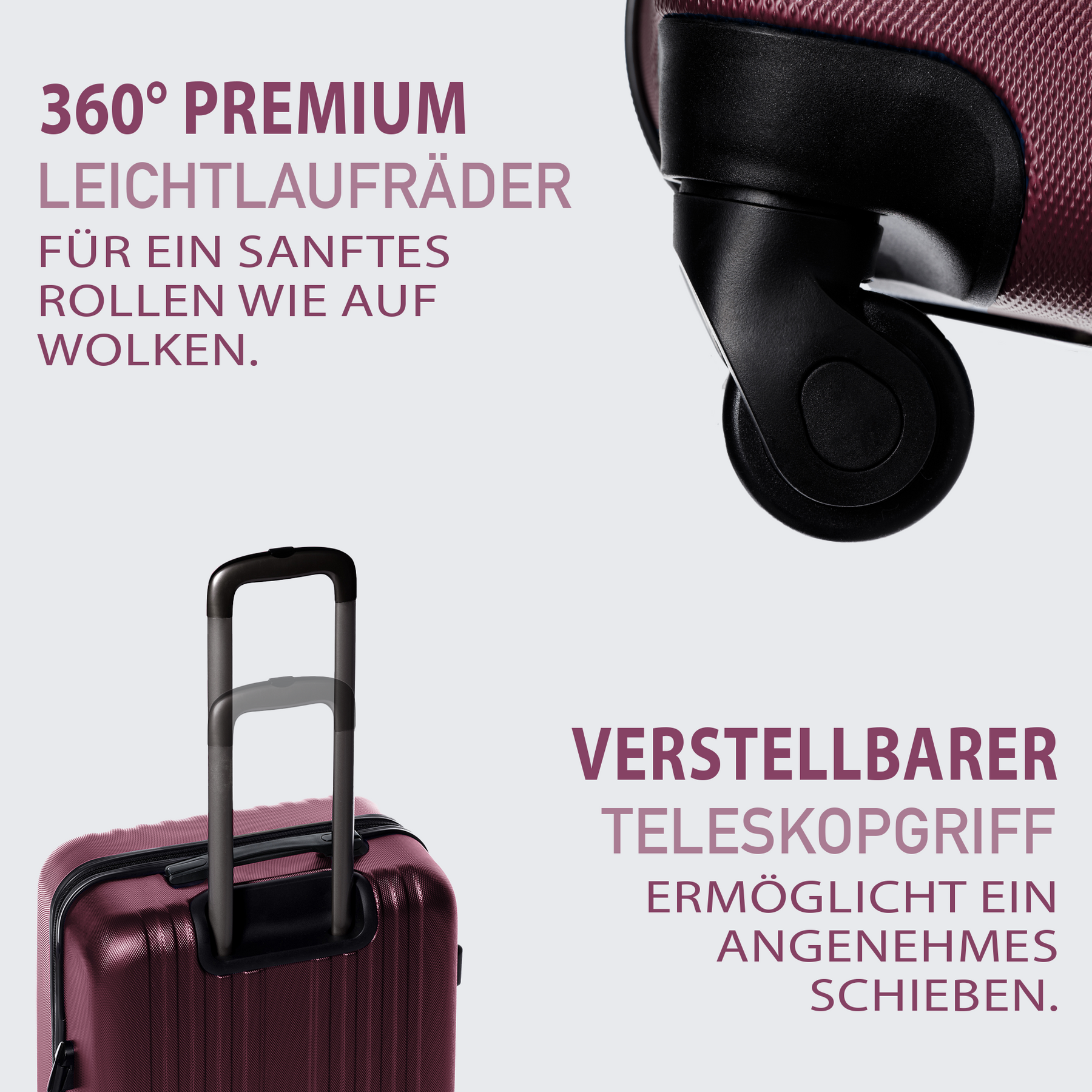 FERGÉ Kofferset 3-teilig Marseille gelb 3er Trolley Set 46903