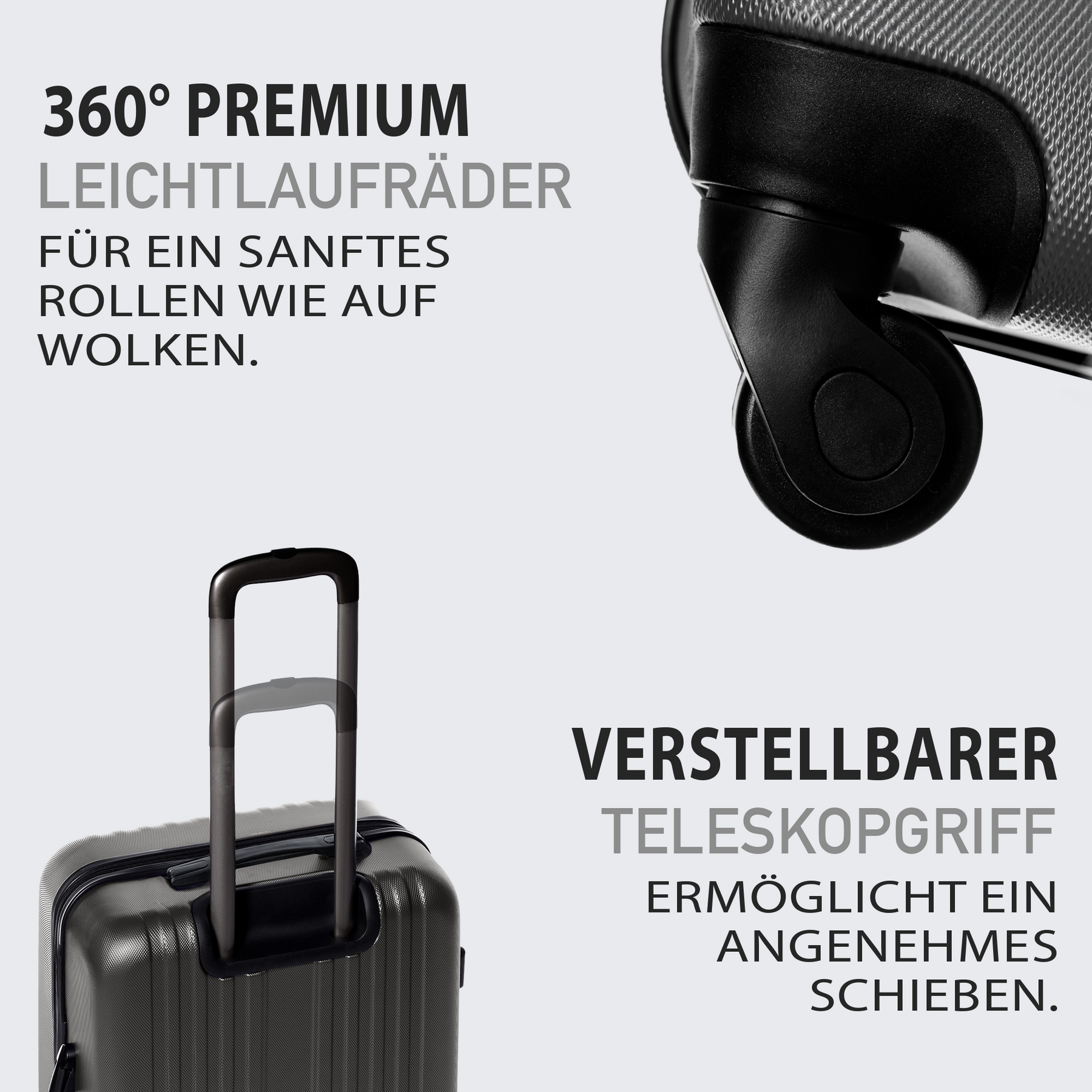 FERGÉ Kofferset 3-teilig Marseille gelb 3er Trolley Set 46892