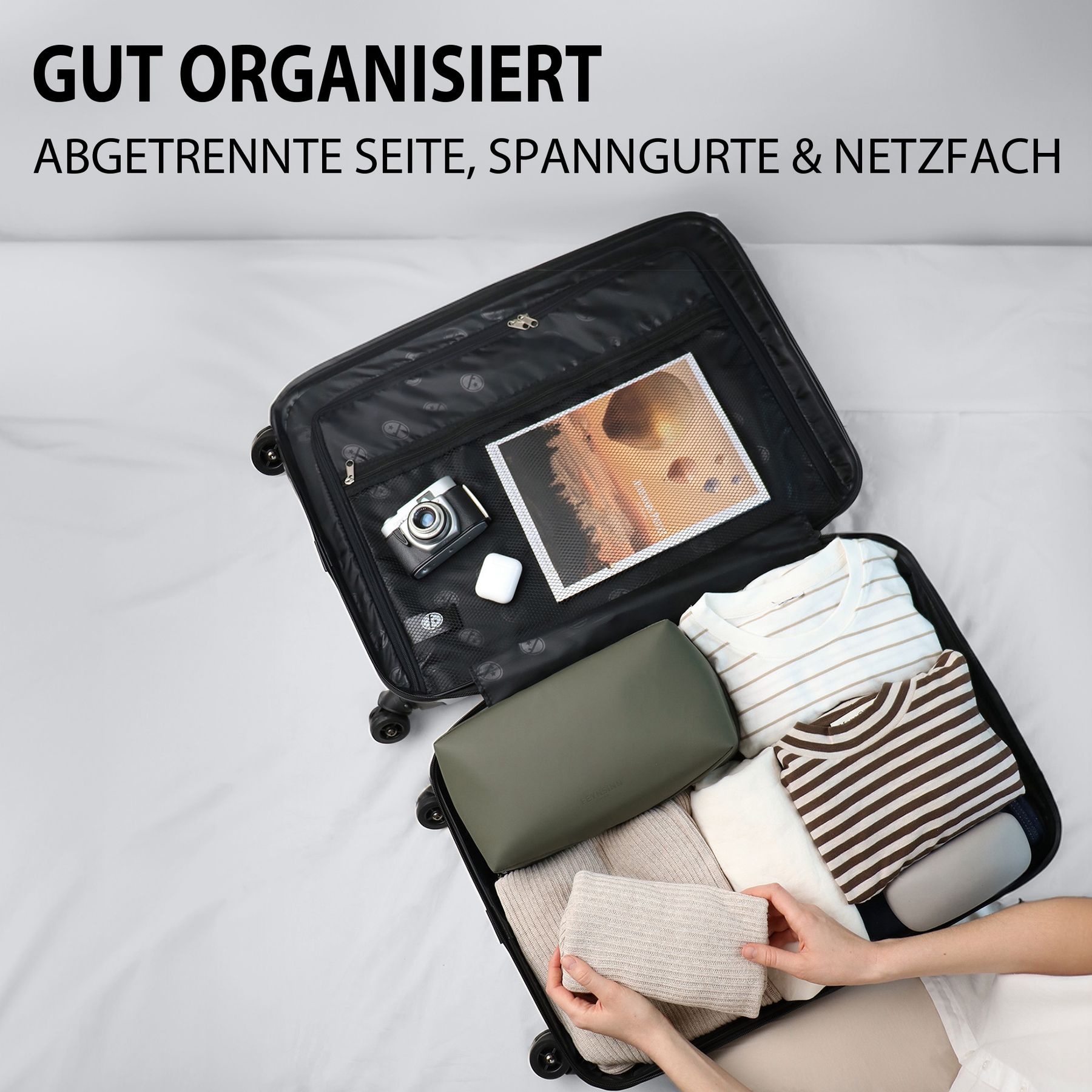 FERGÉ Kofferset 3-teilig Marseille gelb 3er Trolley Set 46956