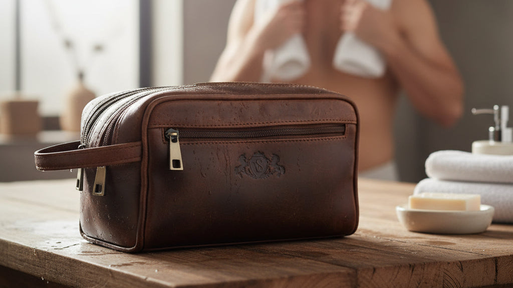 Kulturbeutel Herren im schönen Bad