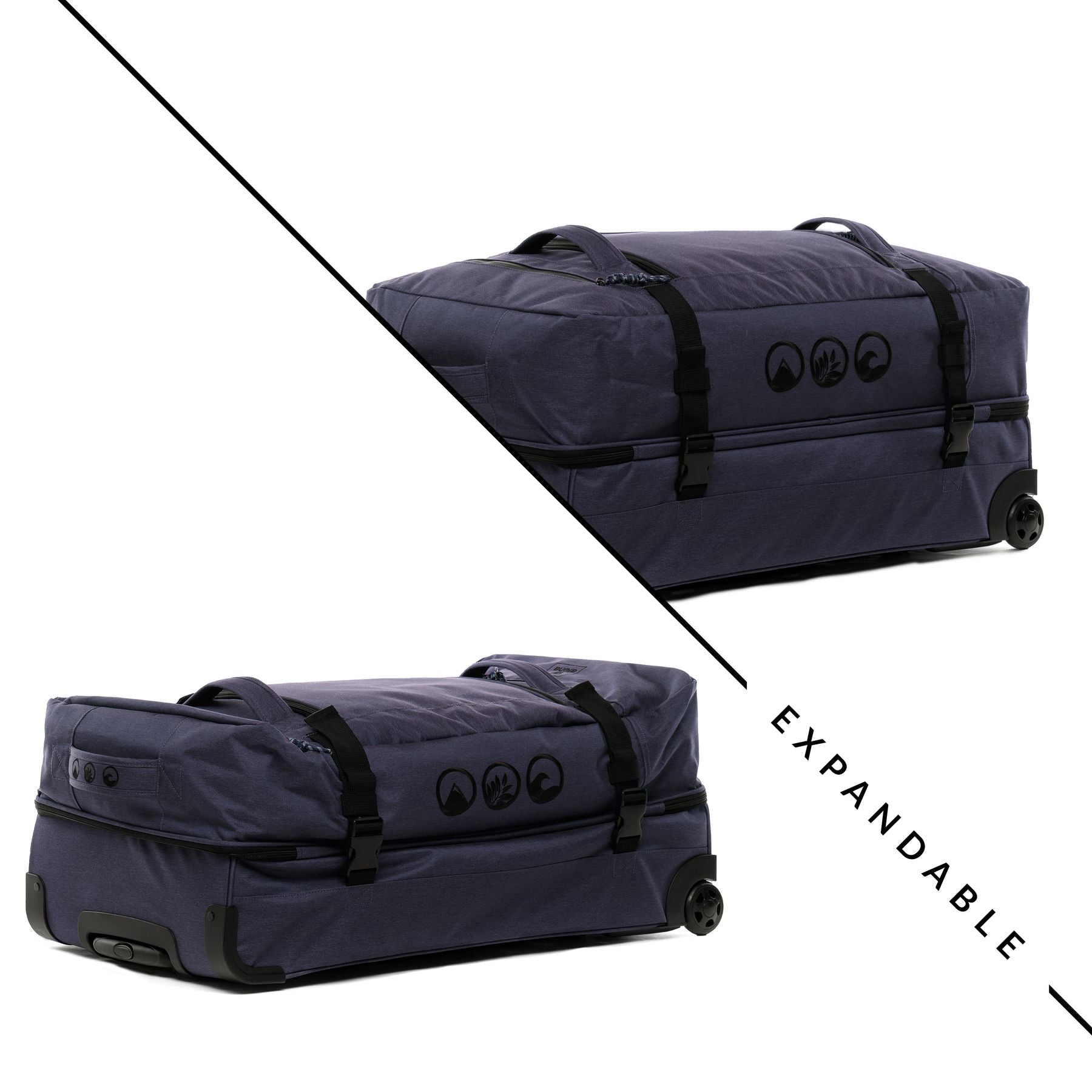 Reisetasche mit 2 Rollen KANE Duffel-Trolley Rollkoffer blau 20