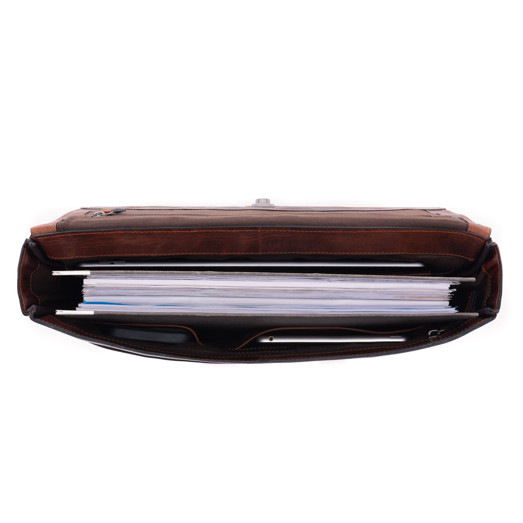 SID & VAIN Arbeitstasche Leder ADRIAN dunkelbraun 45650