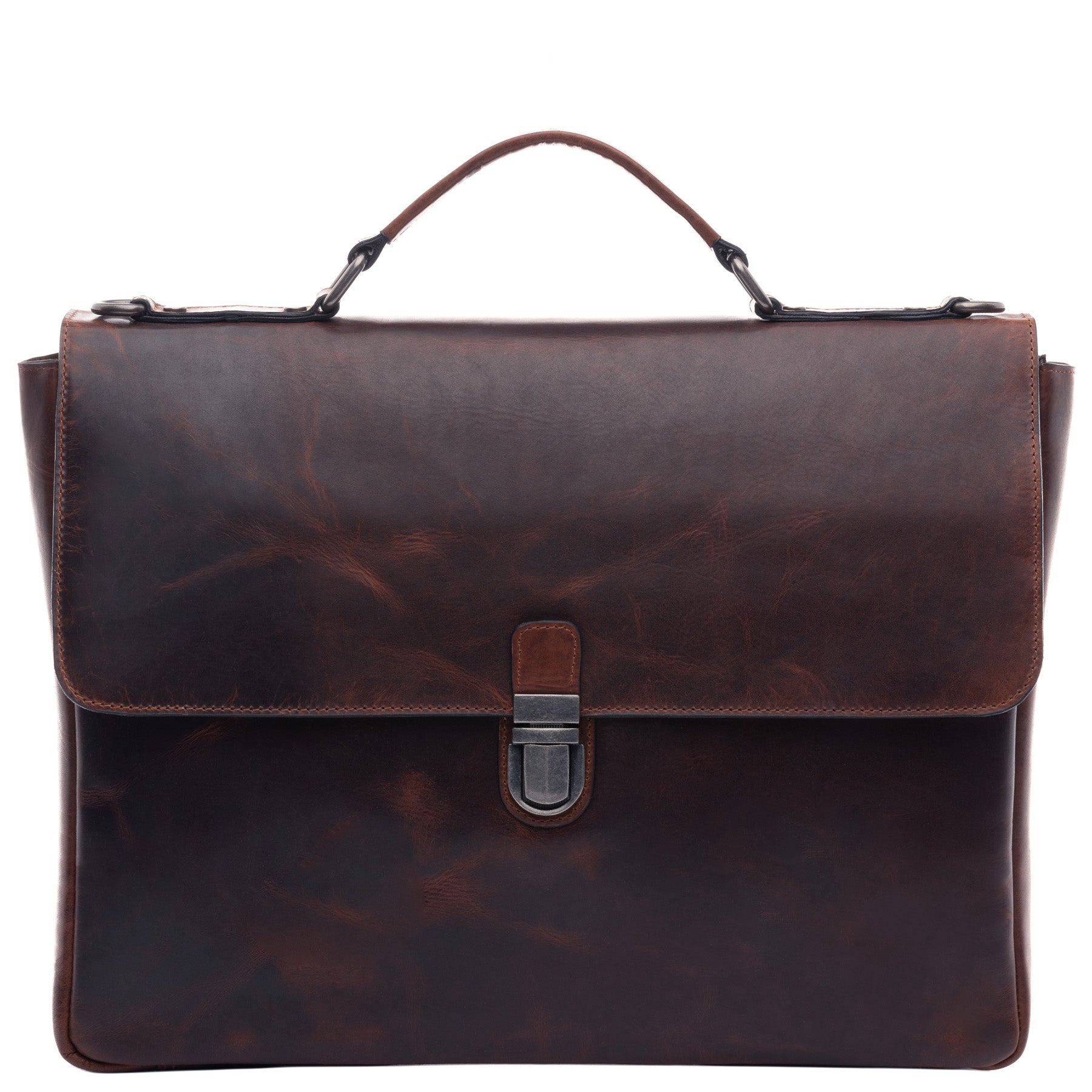SID & VAIN Arbeitstasche Leder ADRIAN dunkelbraun 3