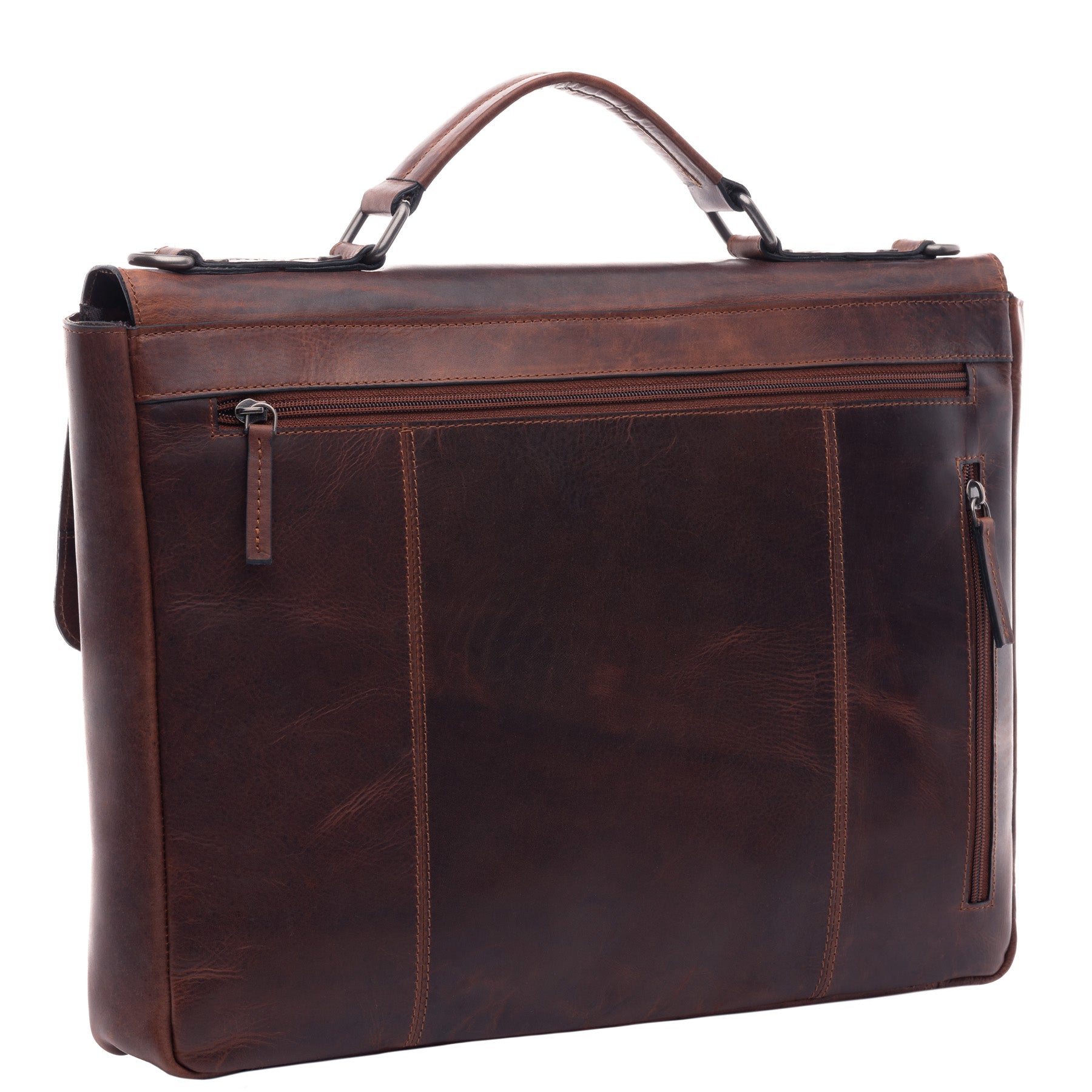 SID & VAIN Arbeitstasche Leder ADRIAN dunkelbraun 4
