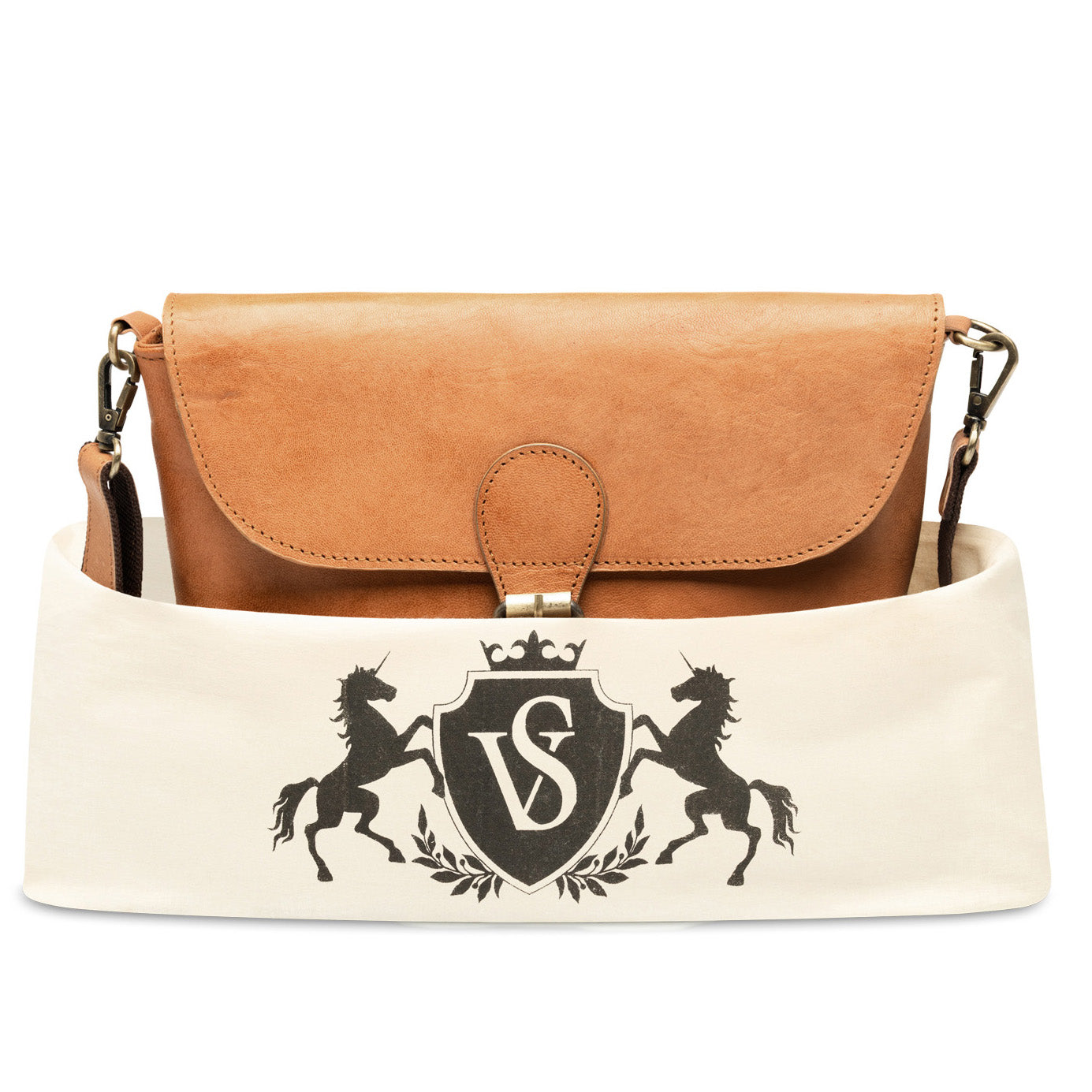 SID & VAIN Crossbody MAE braun Schultertasche Leder